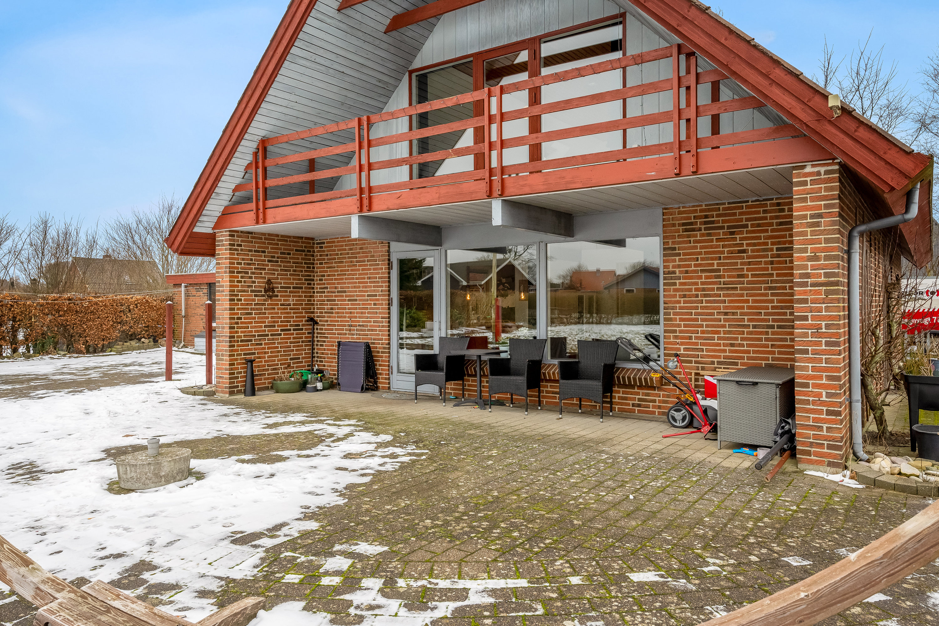 Fremhævet terrasse billede i fuldskærmstilstand. Billede af Stenildvej 18A, 6990 Ulfborg