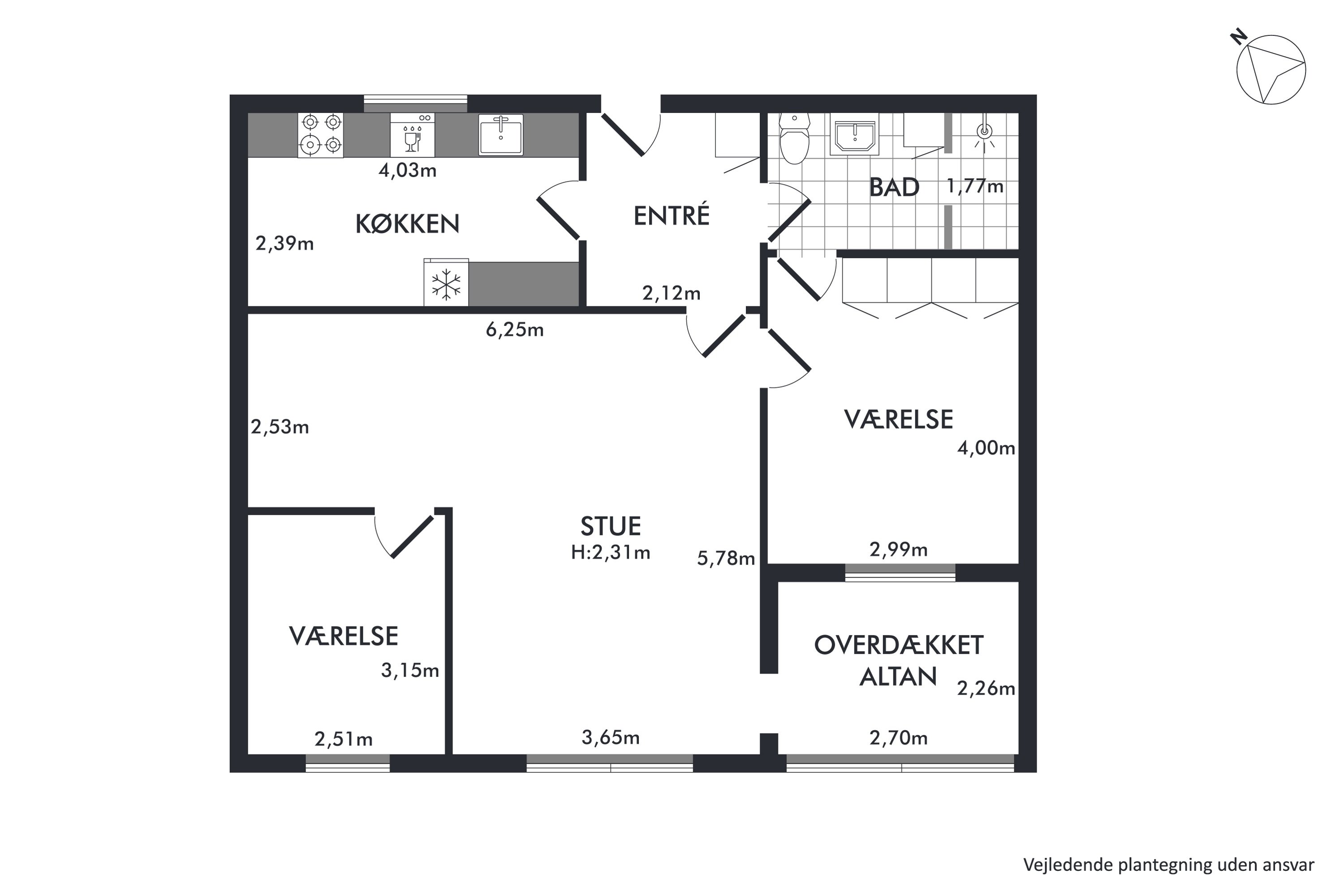 Plantegninger billede af Horsensvej 6C, 1., 8722 Hedensted