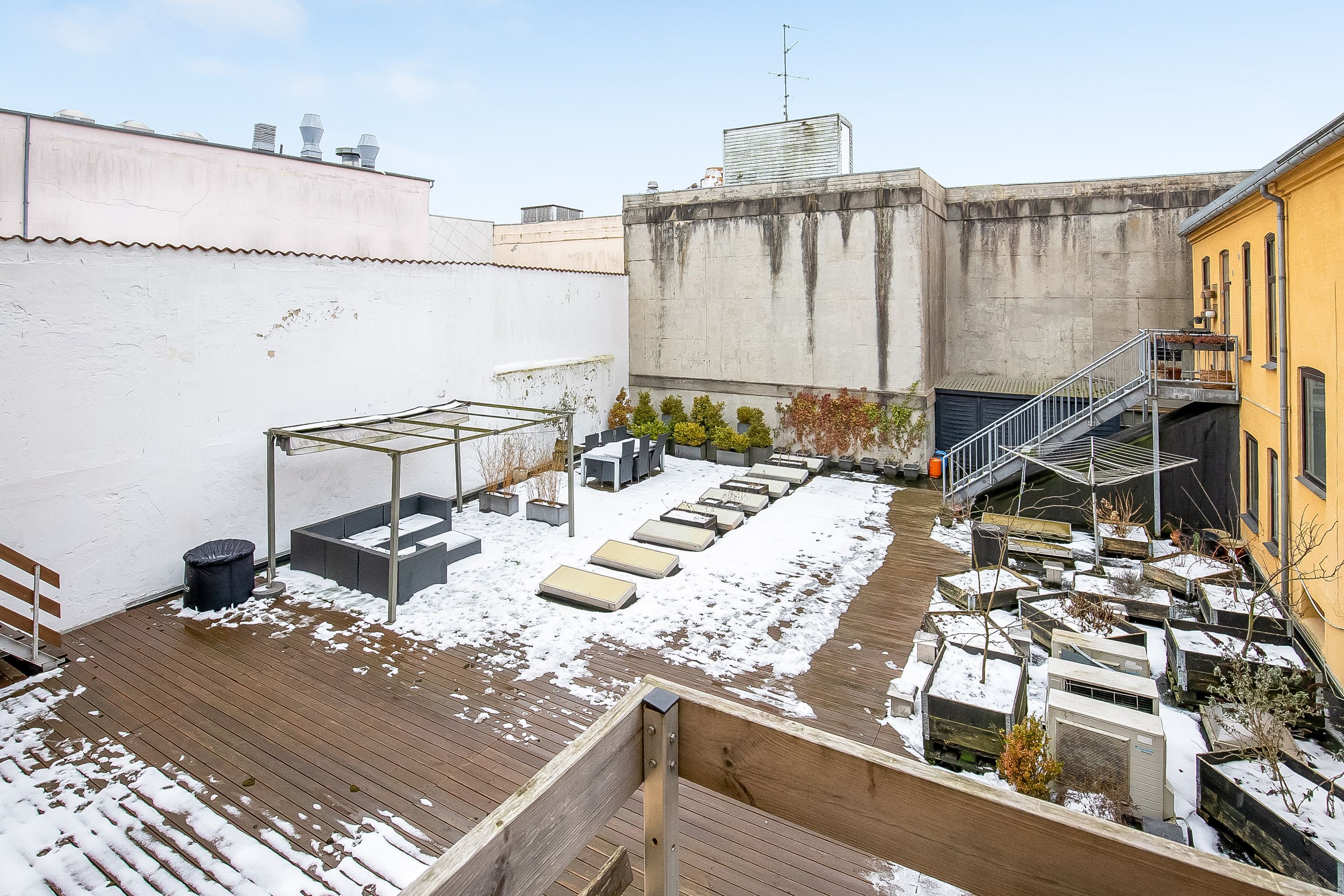 Fremhævet tagterrasse billede i fuldskærmstilstand. Billede af Helligkorsgade 2B, 2. tv., 6000 Kolding