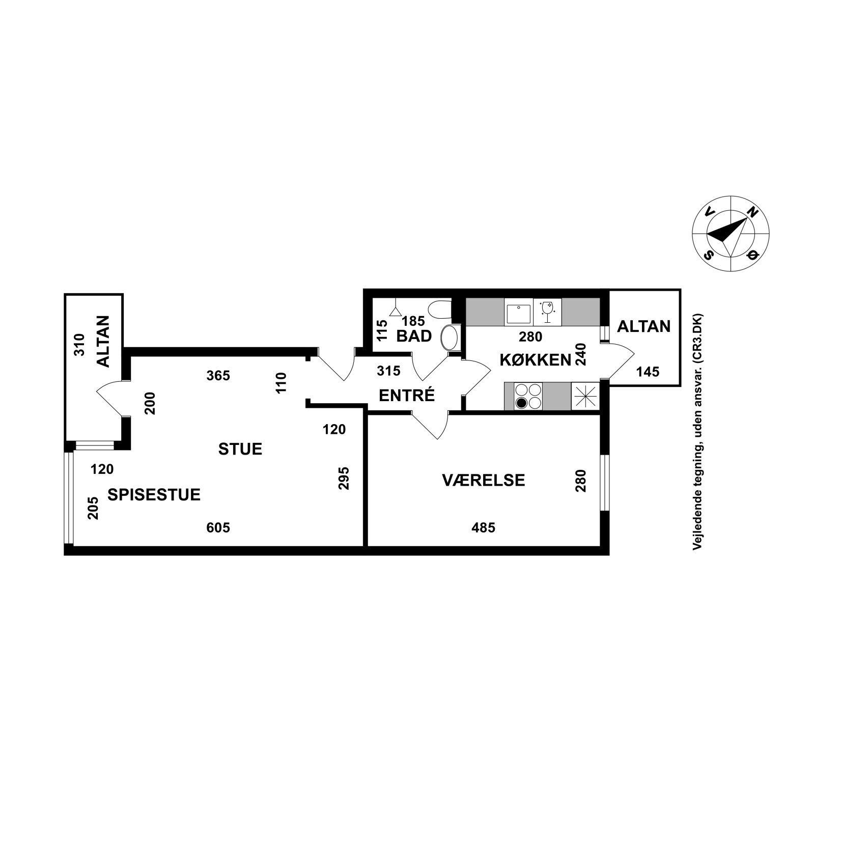 Plantegninger billede af Jernbane Allé 24A, 3. th., 2720 Vanløse