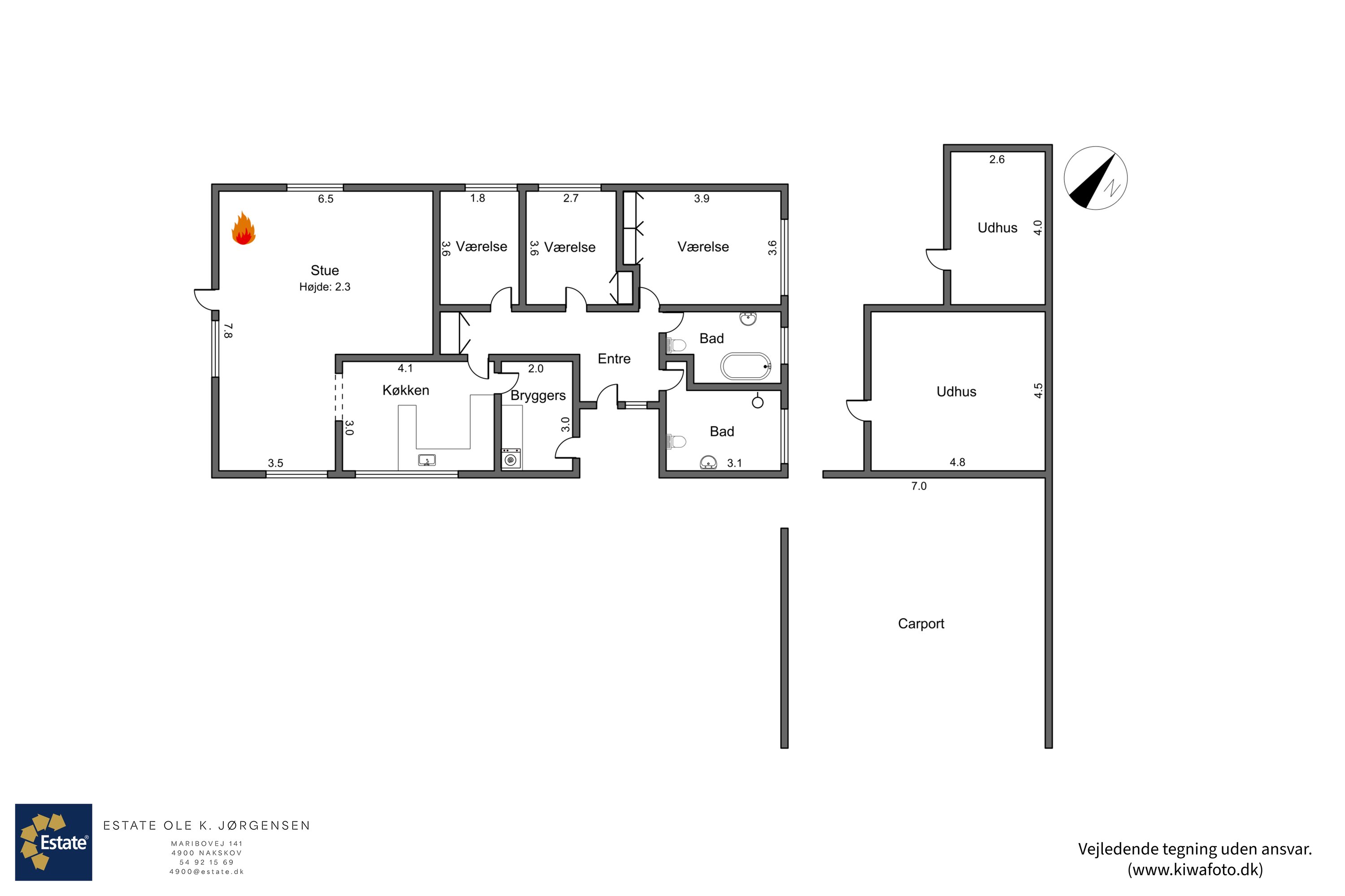 Plantegninger billede af Rødkildevej 8, 4913 Horslunde