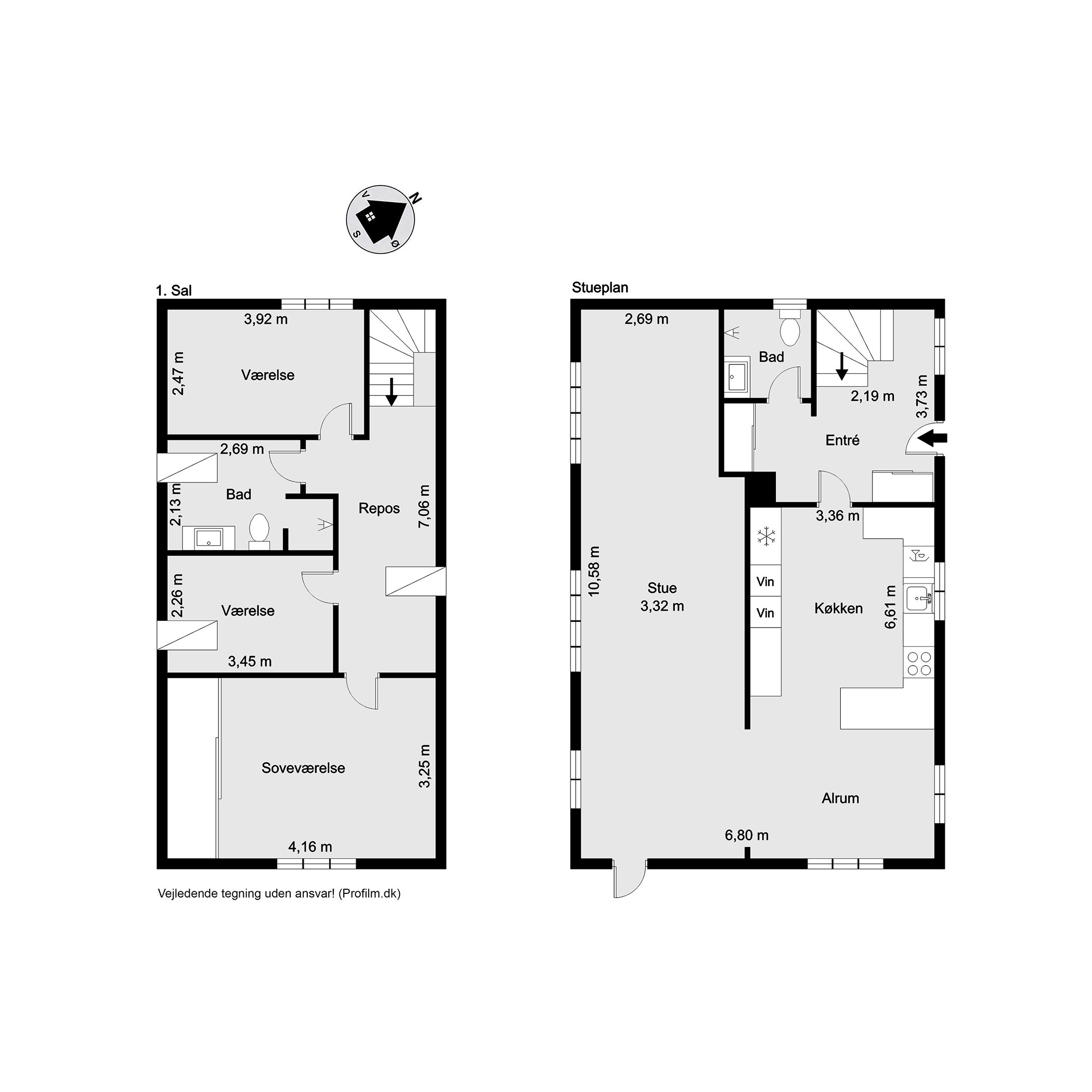 Plantegninger billede af Jagtvej 7, Bølling, 6040 Egtved