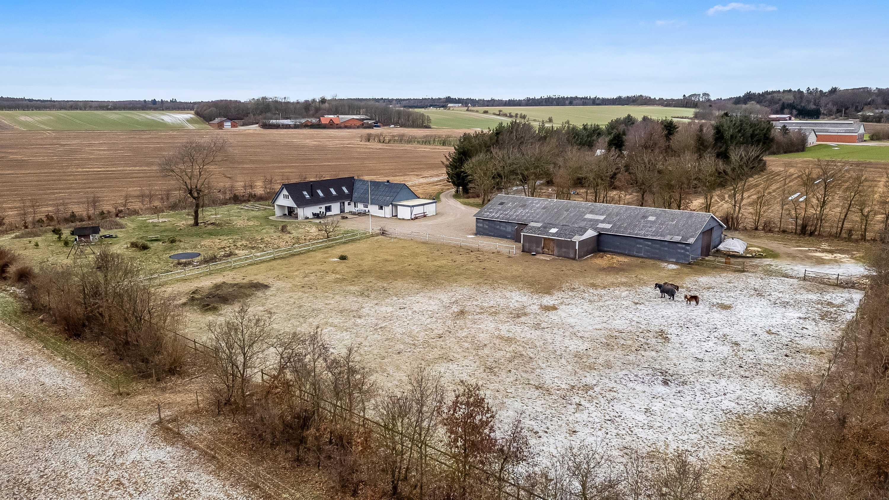 Villa: Luftfoto på Naurvej 28, 7500 Holstebro