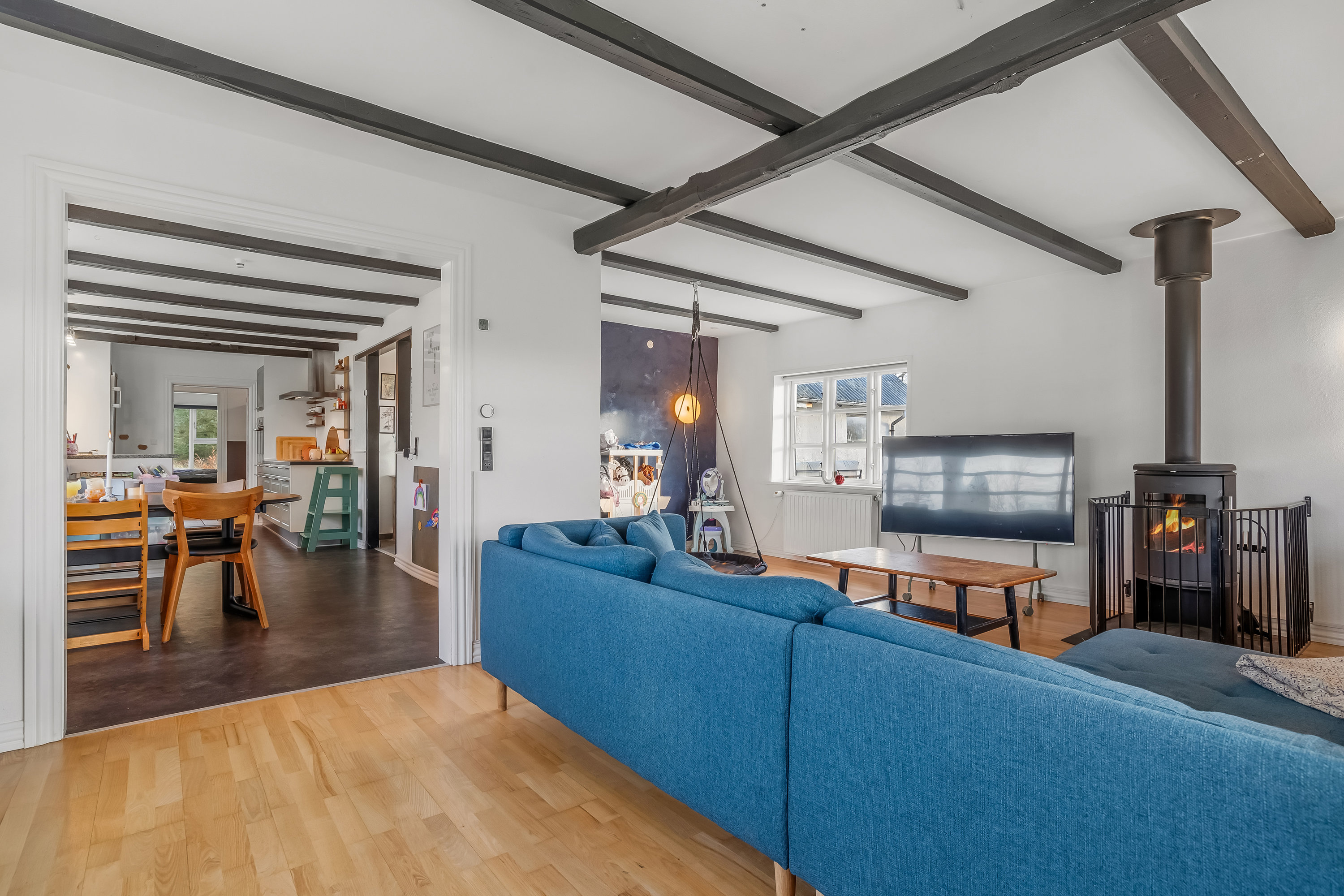 Fremhævet stue billede i fuldskærmstilstand. Billede af Naurvej 28, 7500 Holstebro