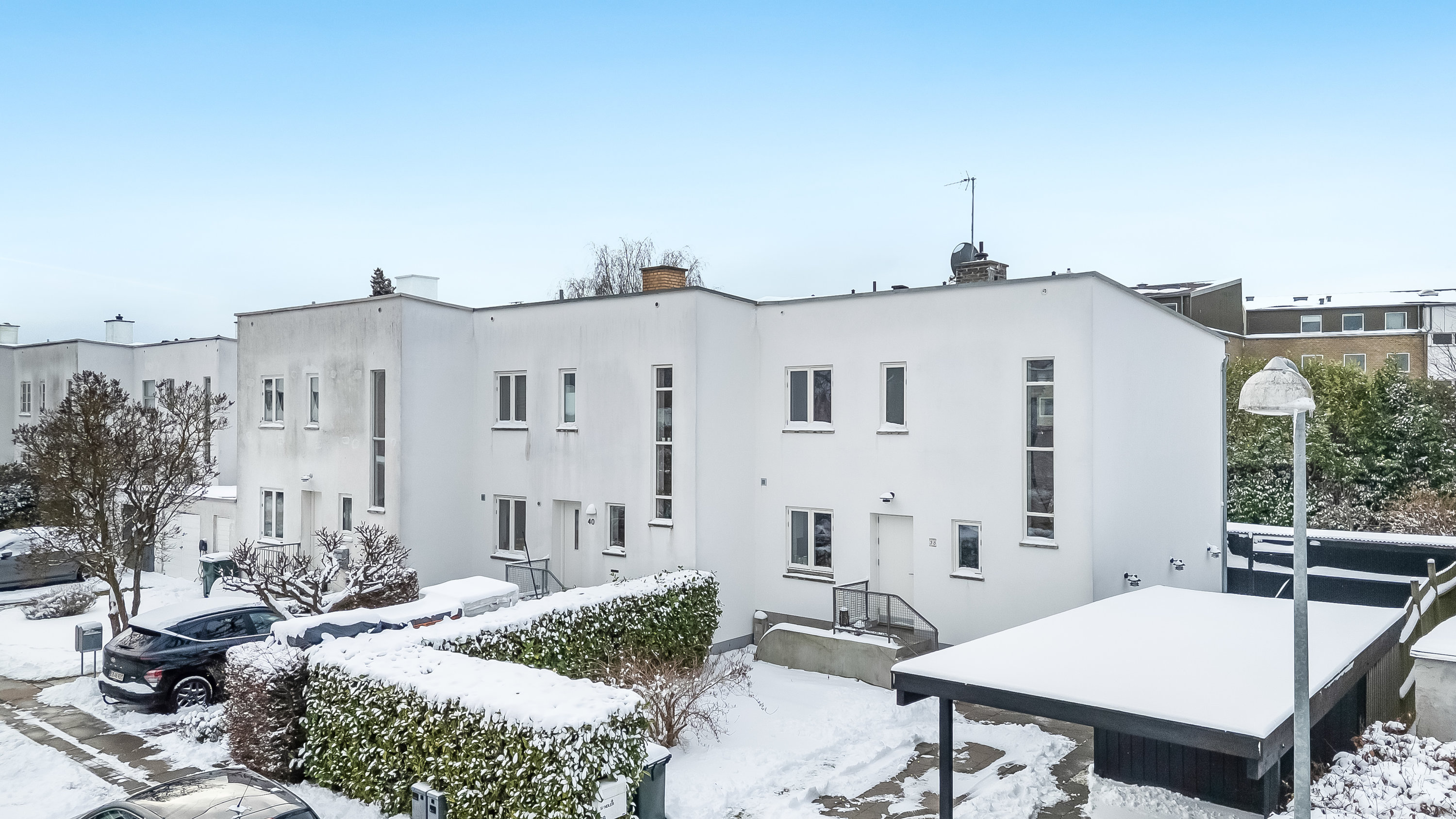 Rækkehus: Facade på Hasselvej 38, 2830 Virum