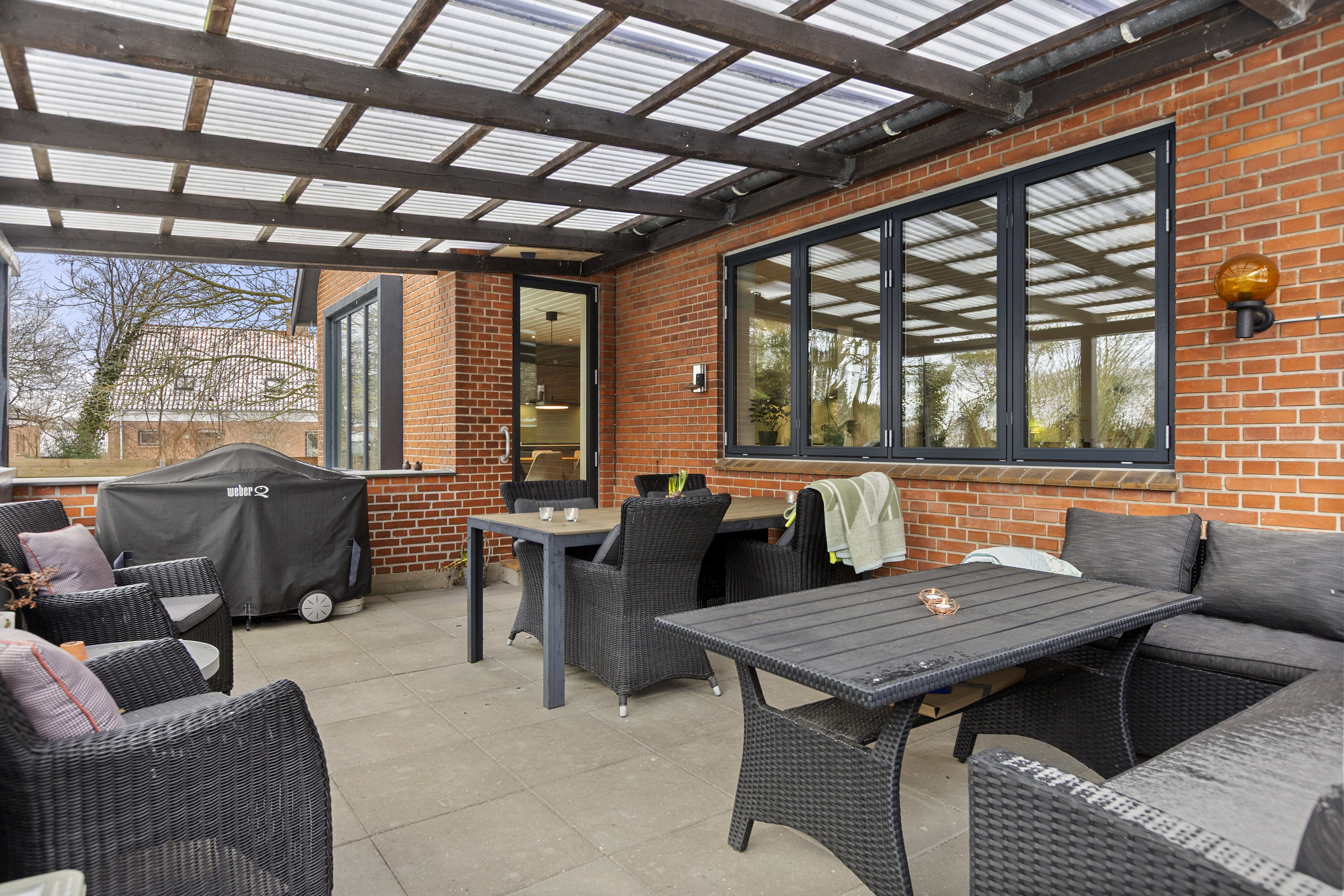 Fremhævet overdækket terrasse billede i fuldskærmstilstand. Billede af Kalundborgvej 6, 4281 Gørlev