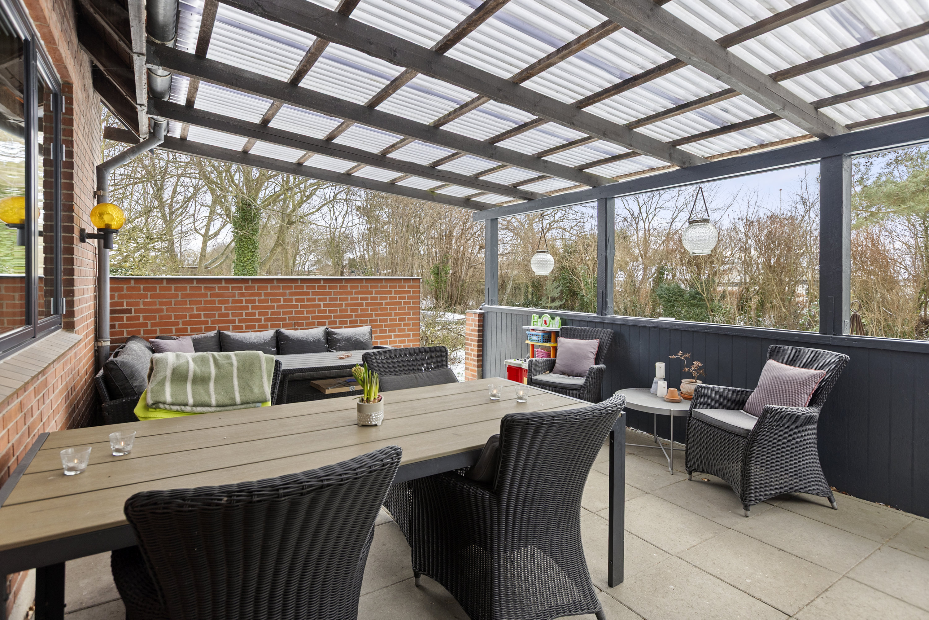 Fremhævet overdækket terrasse billede i fuldskærmstilstand. Billede af Kalundborgvej 6, 4281 Gørlev