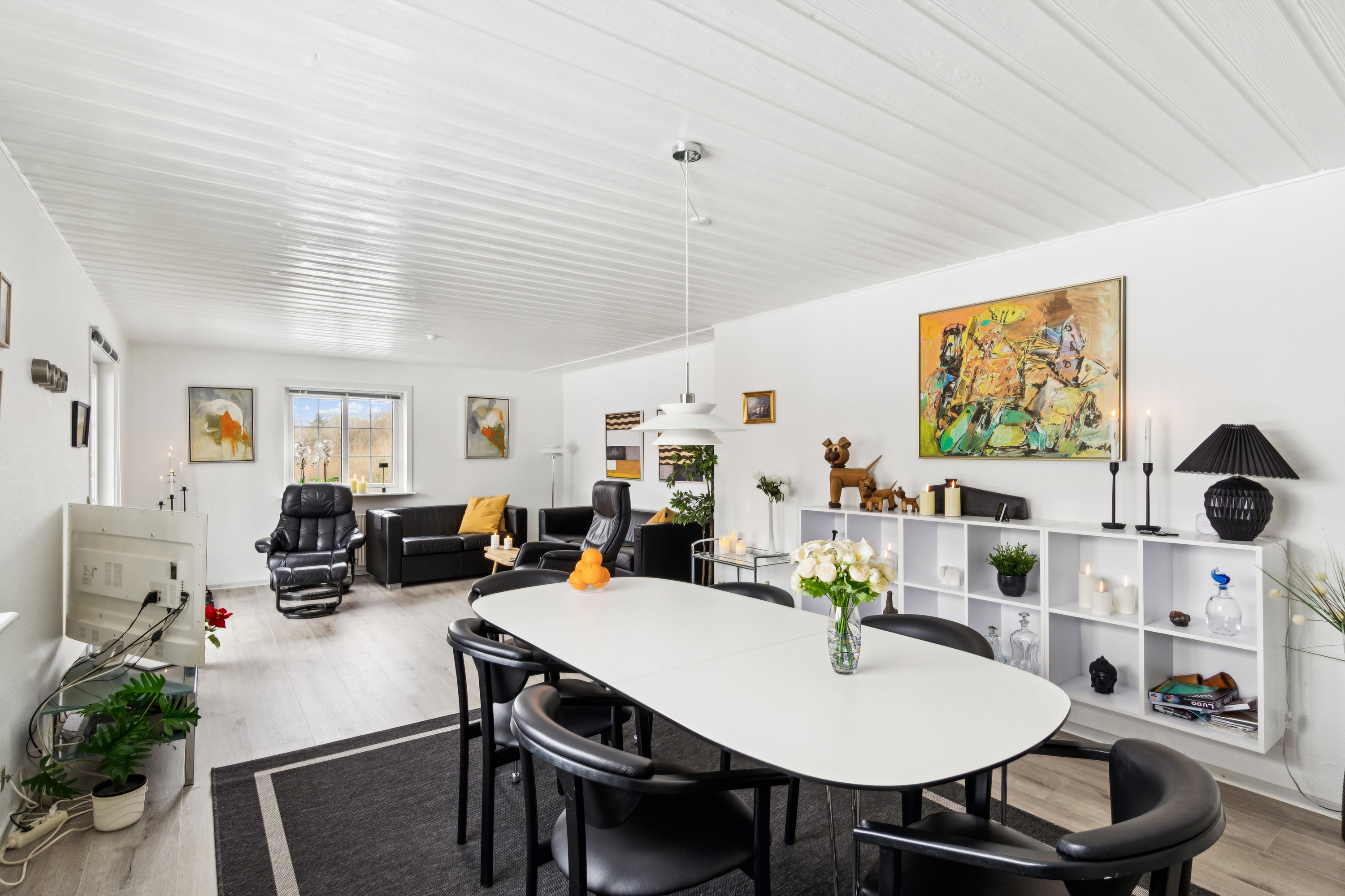 Fremhævet stue billede i fuldskærmstilstand. Billede af Meyerstoft 13, Kværs, 6300 Gråsten