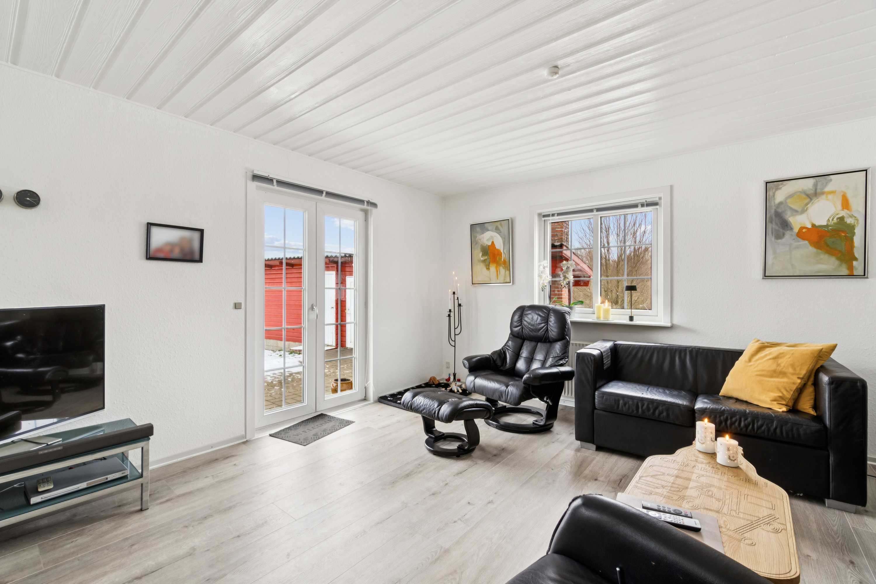 Fremhævet stue billede i fuldskærmstilstand. Billede af Meyerstoft 13, Kværs, 6300 Gråsten