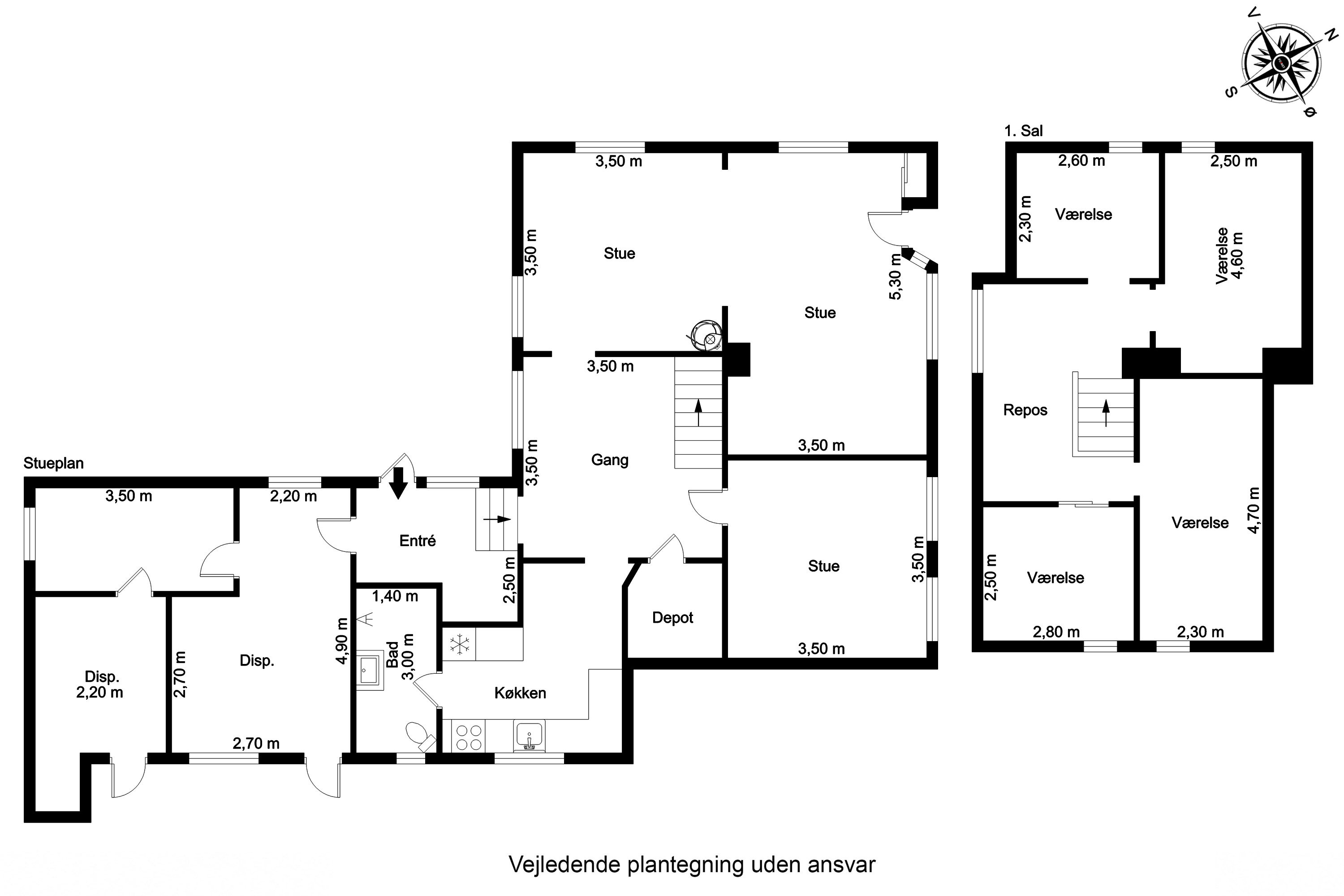 Plantegninger billede af Sundbrovej 104, 5700 Svendborg