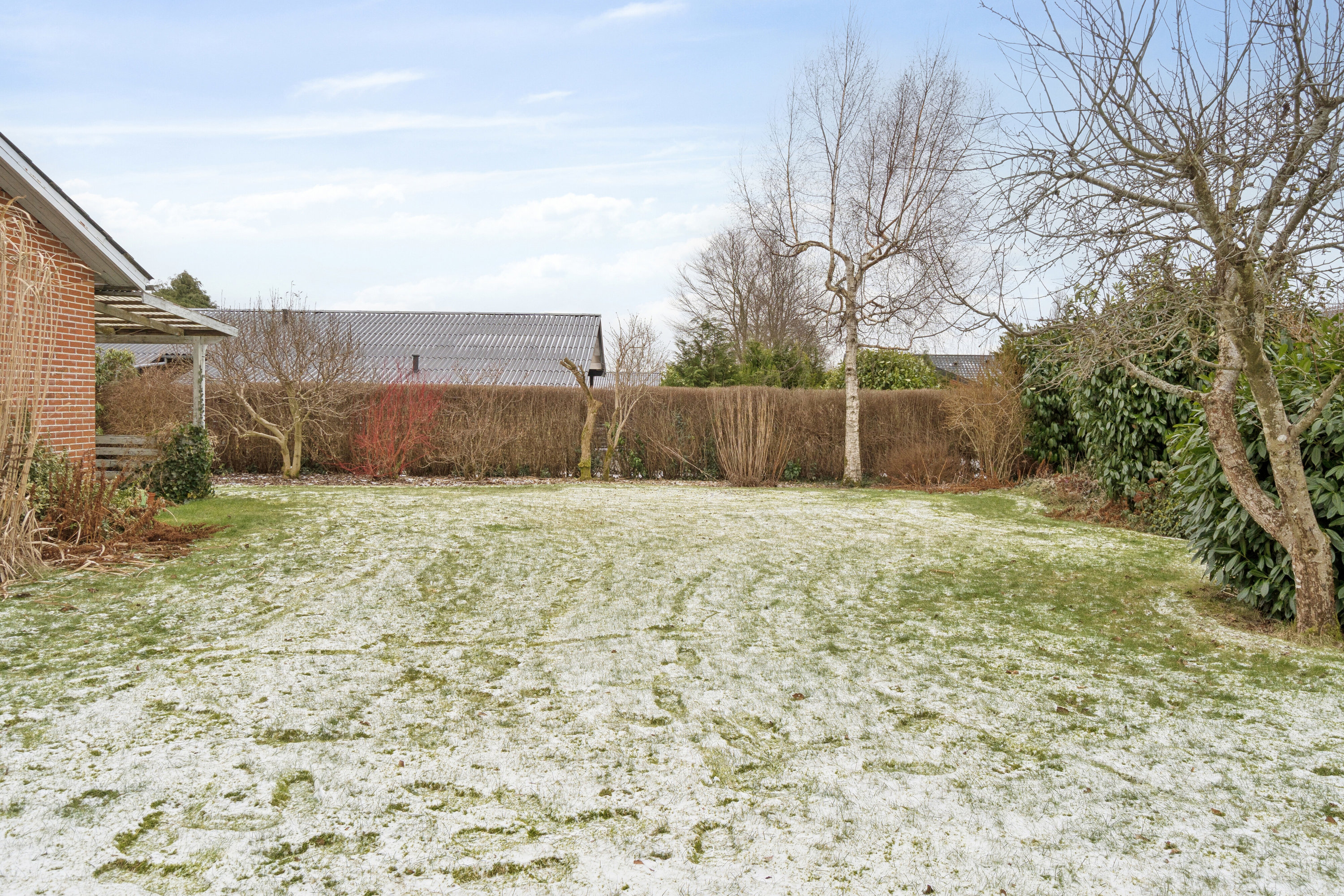 Fremhævet udendørs billede i fuldskærmstilstand. Billede af Præstevænget 13, 6040 Egtved