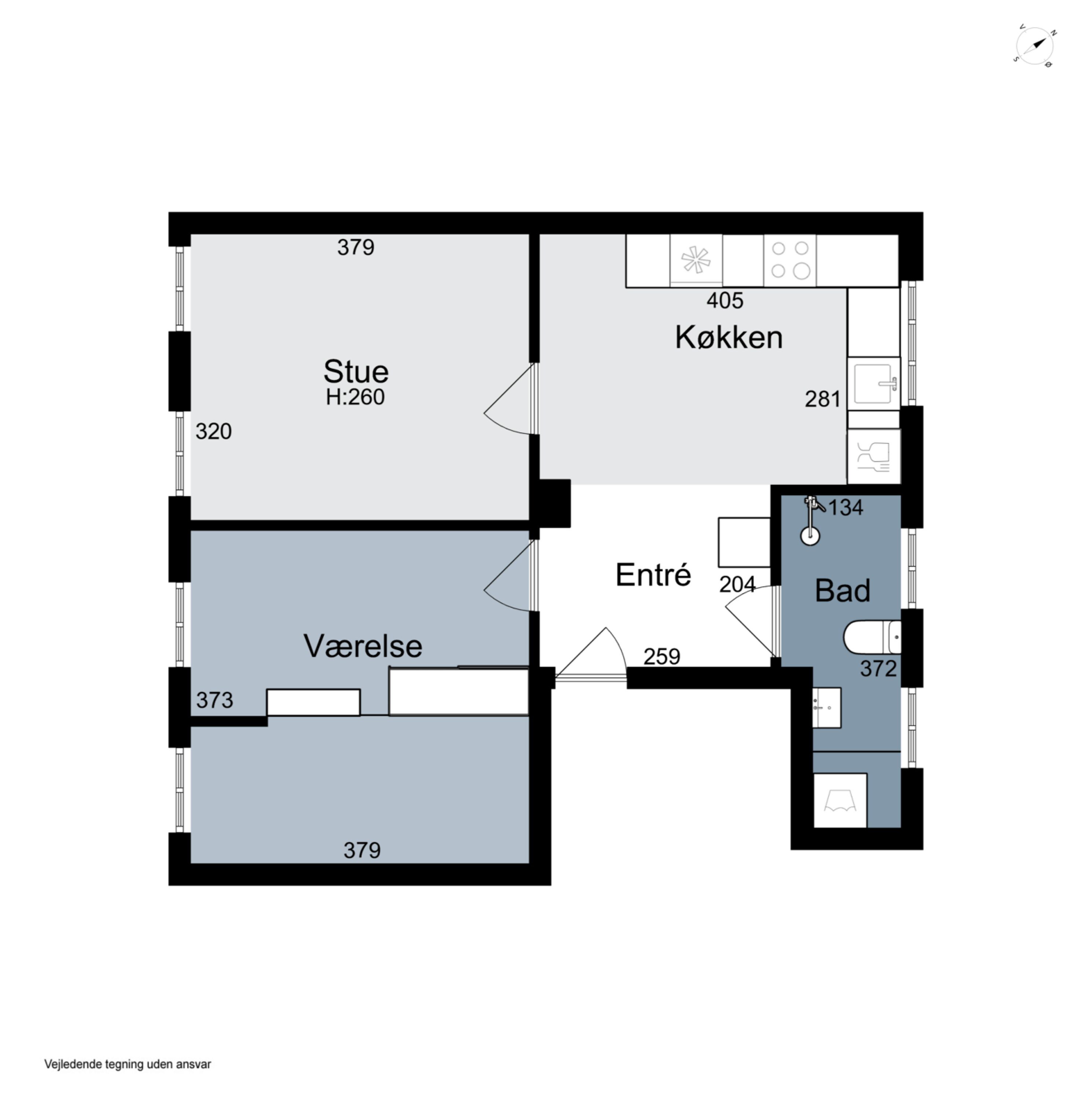 Plantegninger billede af Rosenkrantzgade 8A, st.., 8000 Aarhus C