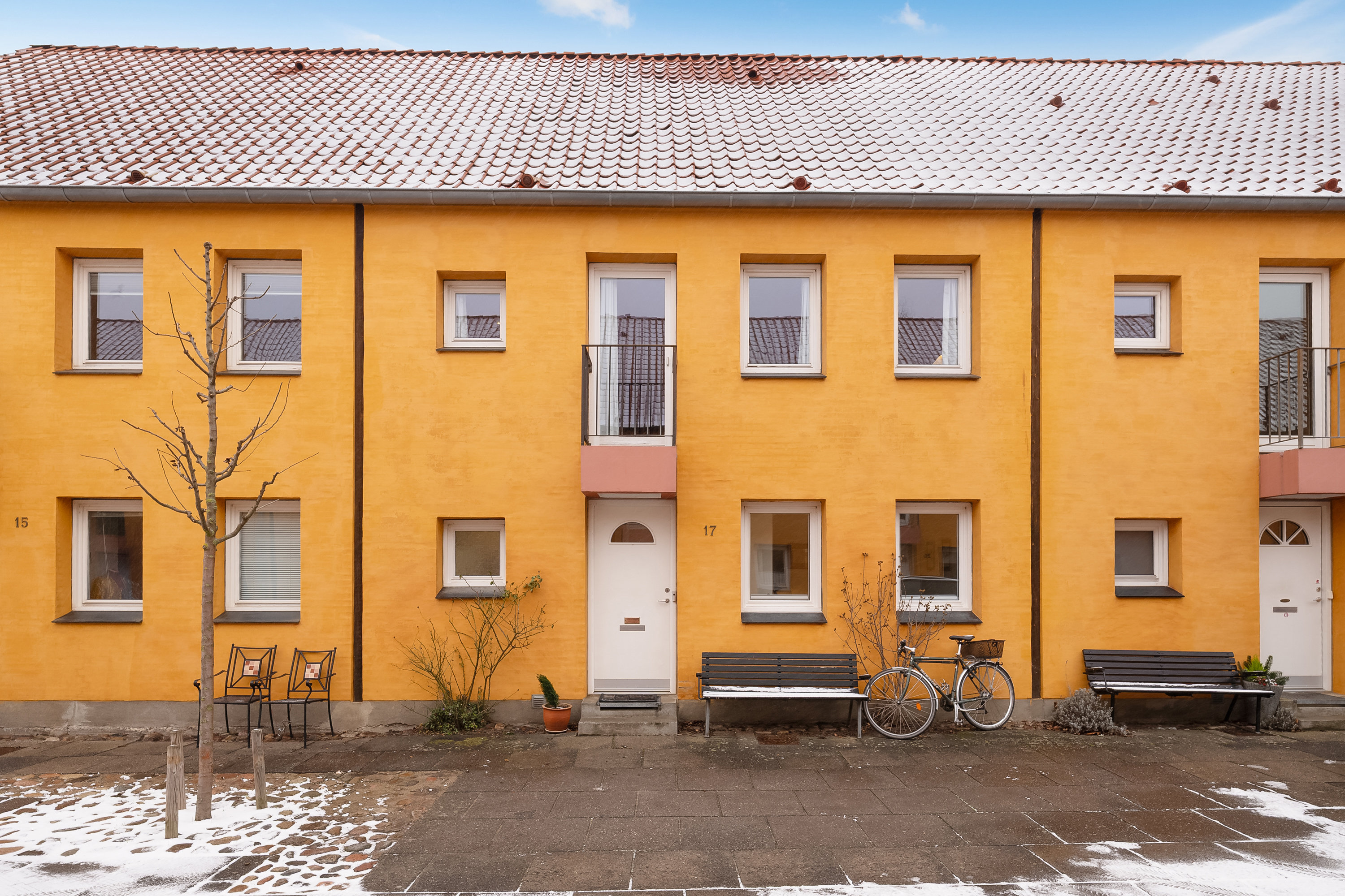 Rækkehus: Facade på Nyenstad 17, 5800 Nyborg