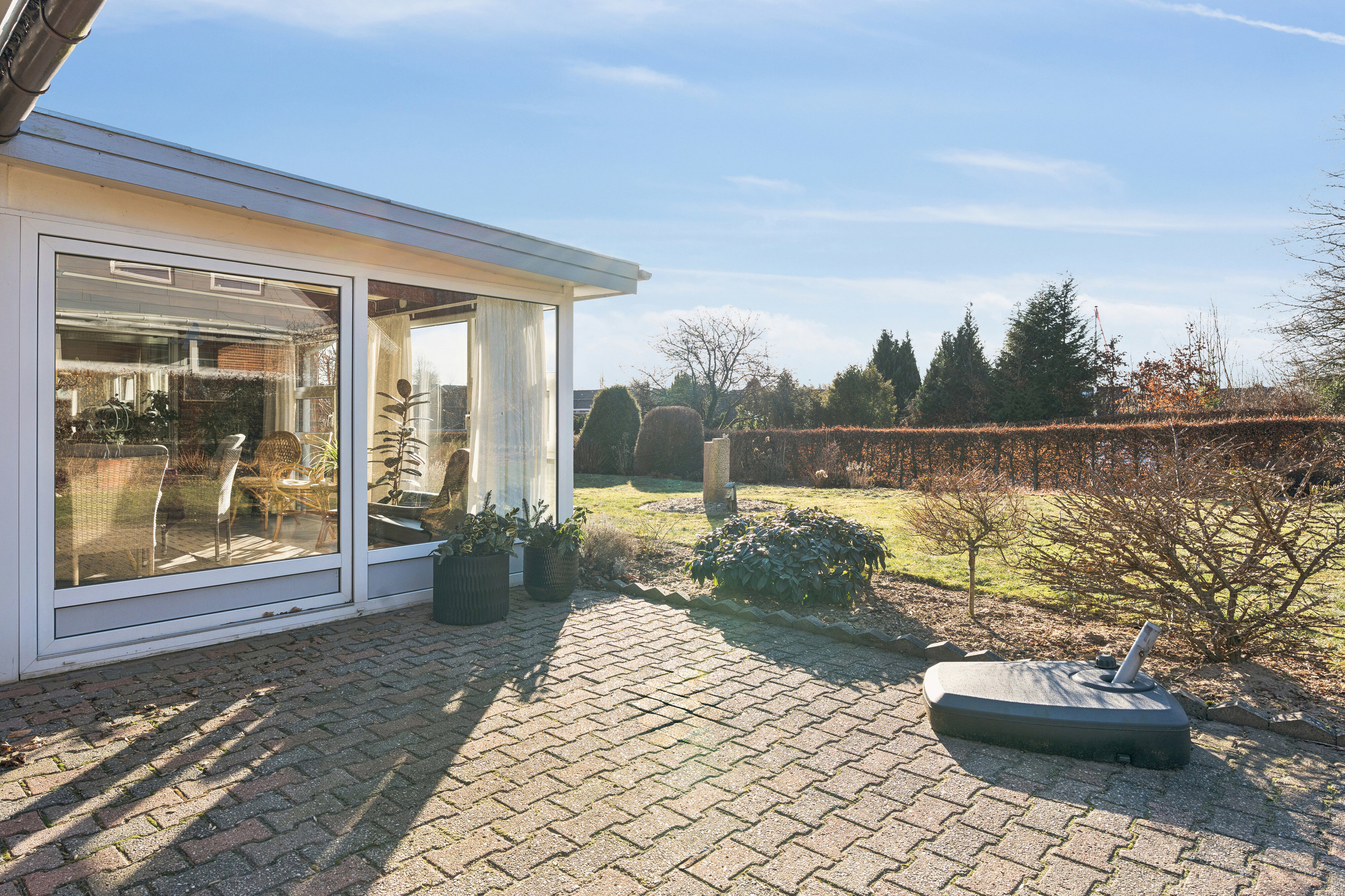 Fremhævet udendørs billede i fuldskærmstilstand. Billede af Æblehaven 116, 6040 Egtved