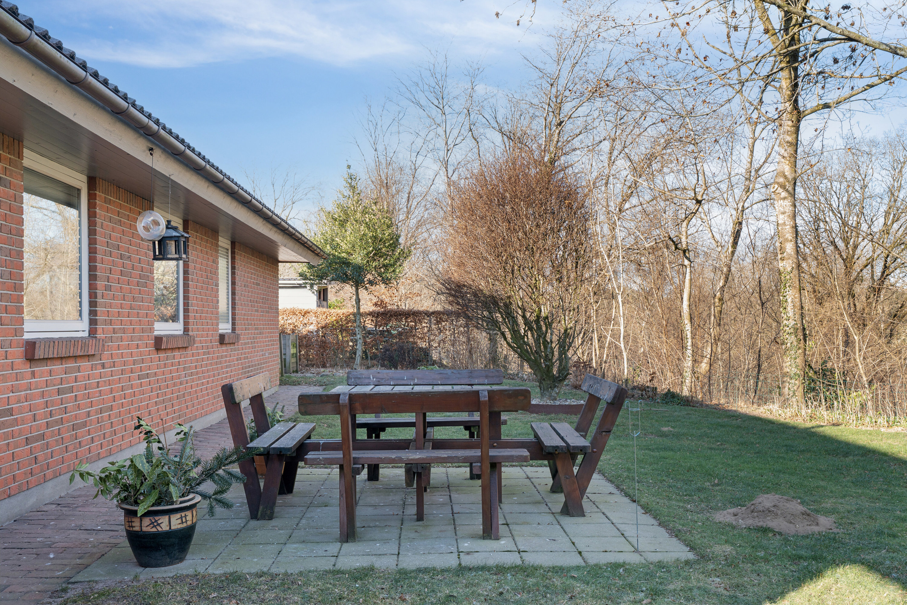 Fremhævet terrasse billede i fuldskærmstilstand. Billede af Æblehaven 116, 6040 Egtved