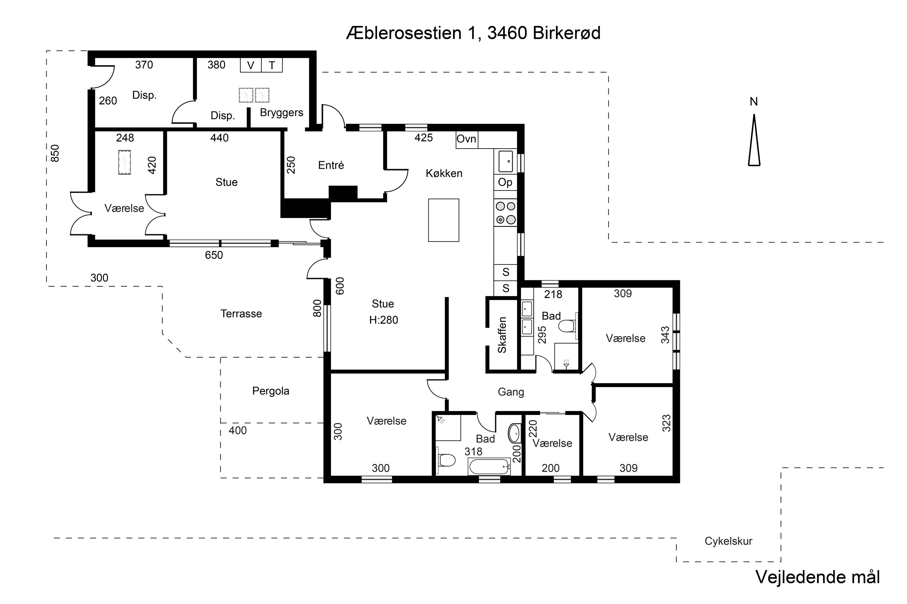 Plantegninger billede af Æblerosestien 1, 3460 Birkerød