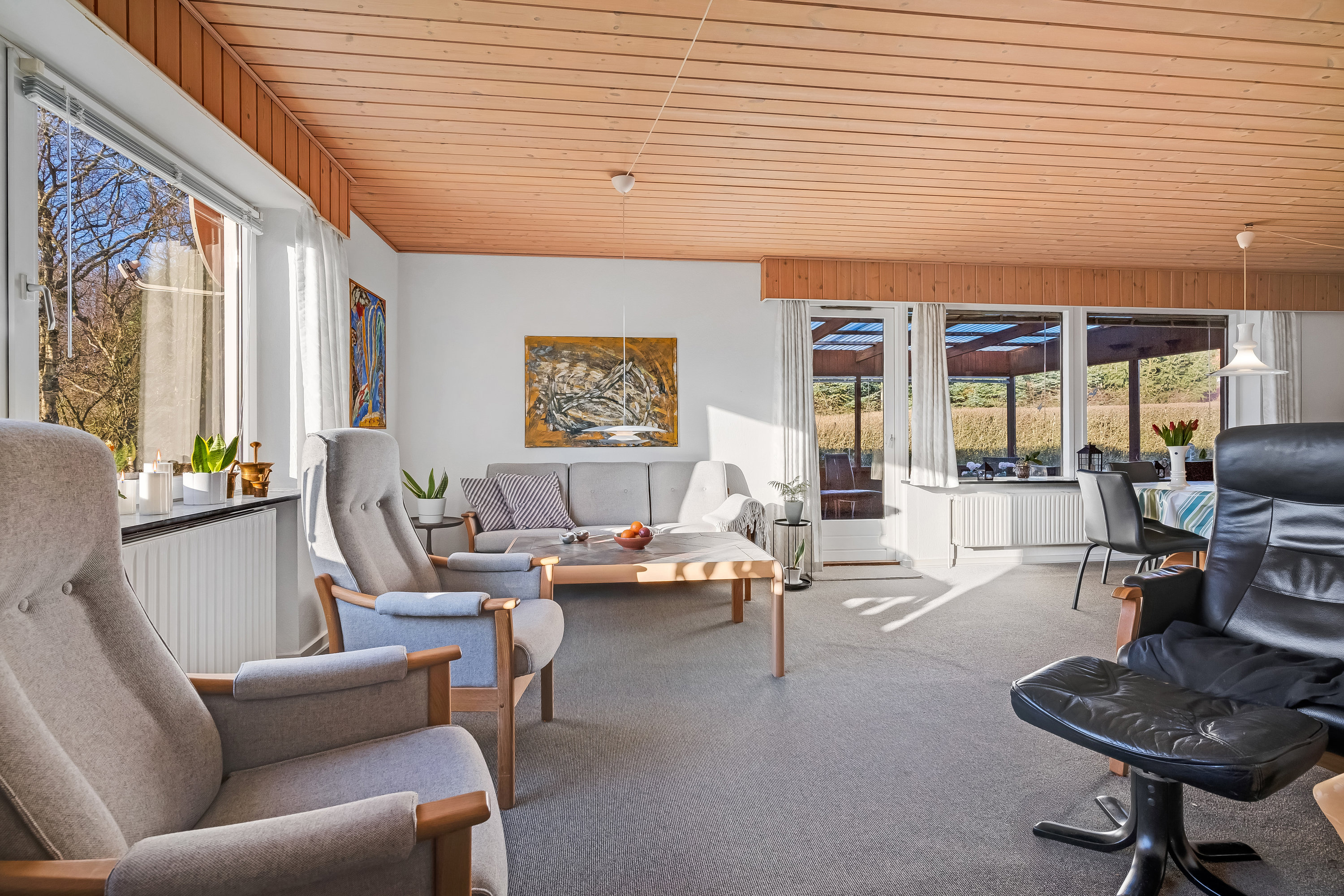 Fremhævet stue billede i fuldskærmstilstand. Billede af Engdraget 12, 6940 Lem St