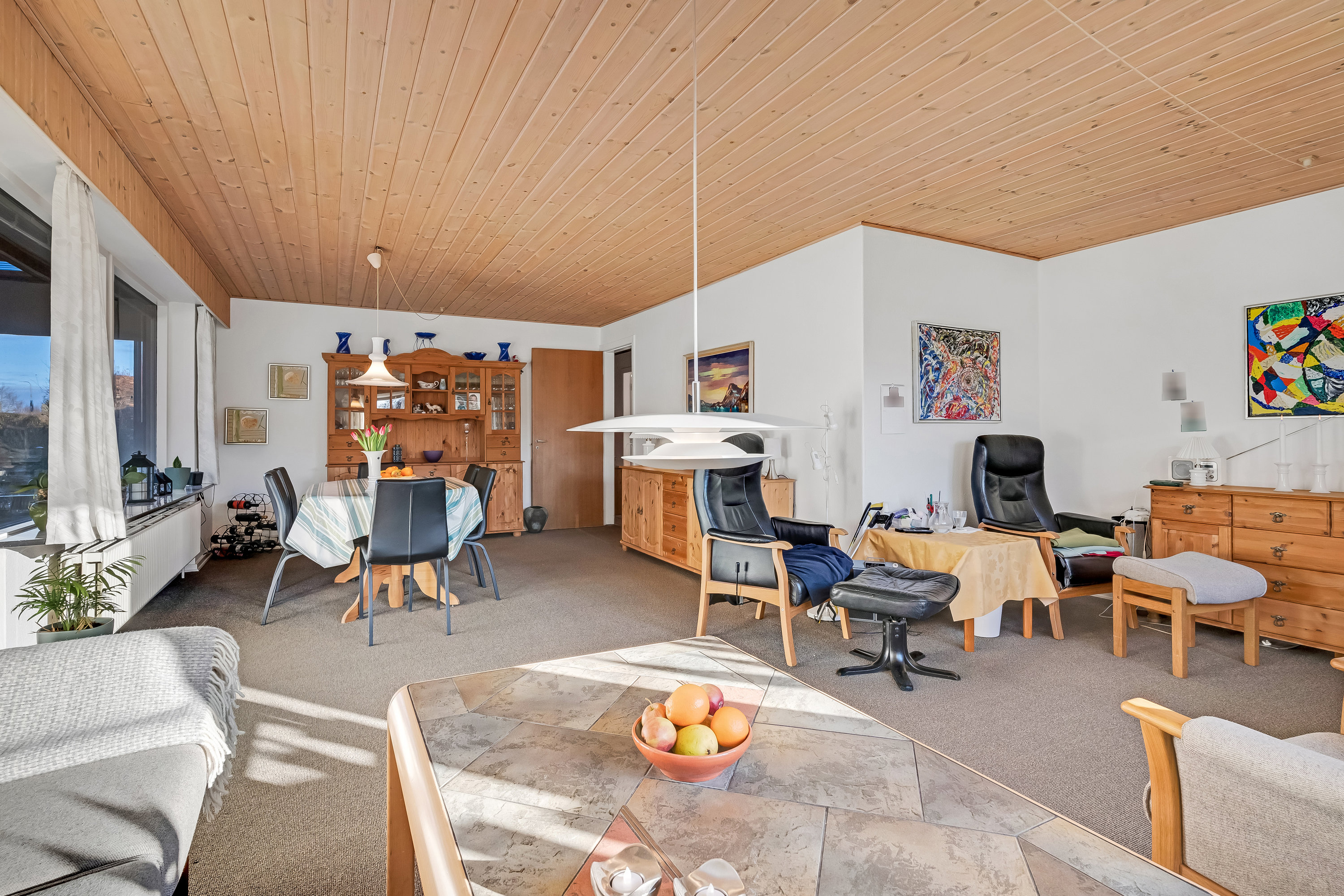 Fremhævet stue billede i fuldskærmstilstand. Billede af Engdraget 12, 6940 Lem St