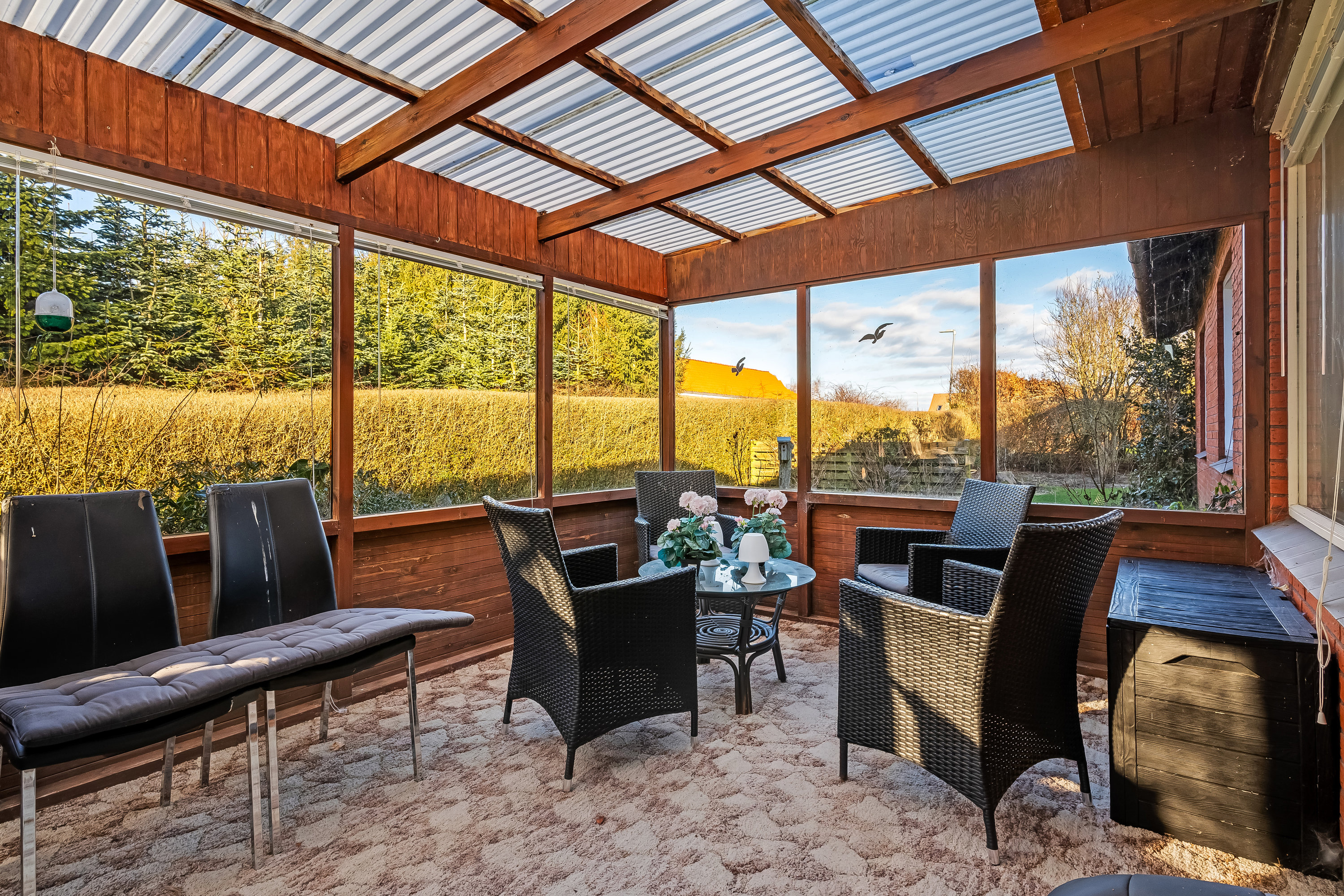 Fremhævet udestue billede i fuldskærmstilstand. Billede af Engdraget 12, 6940 Lem St