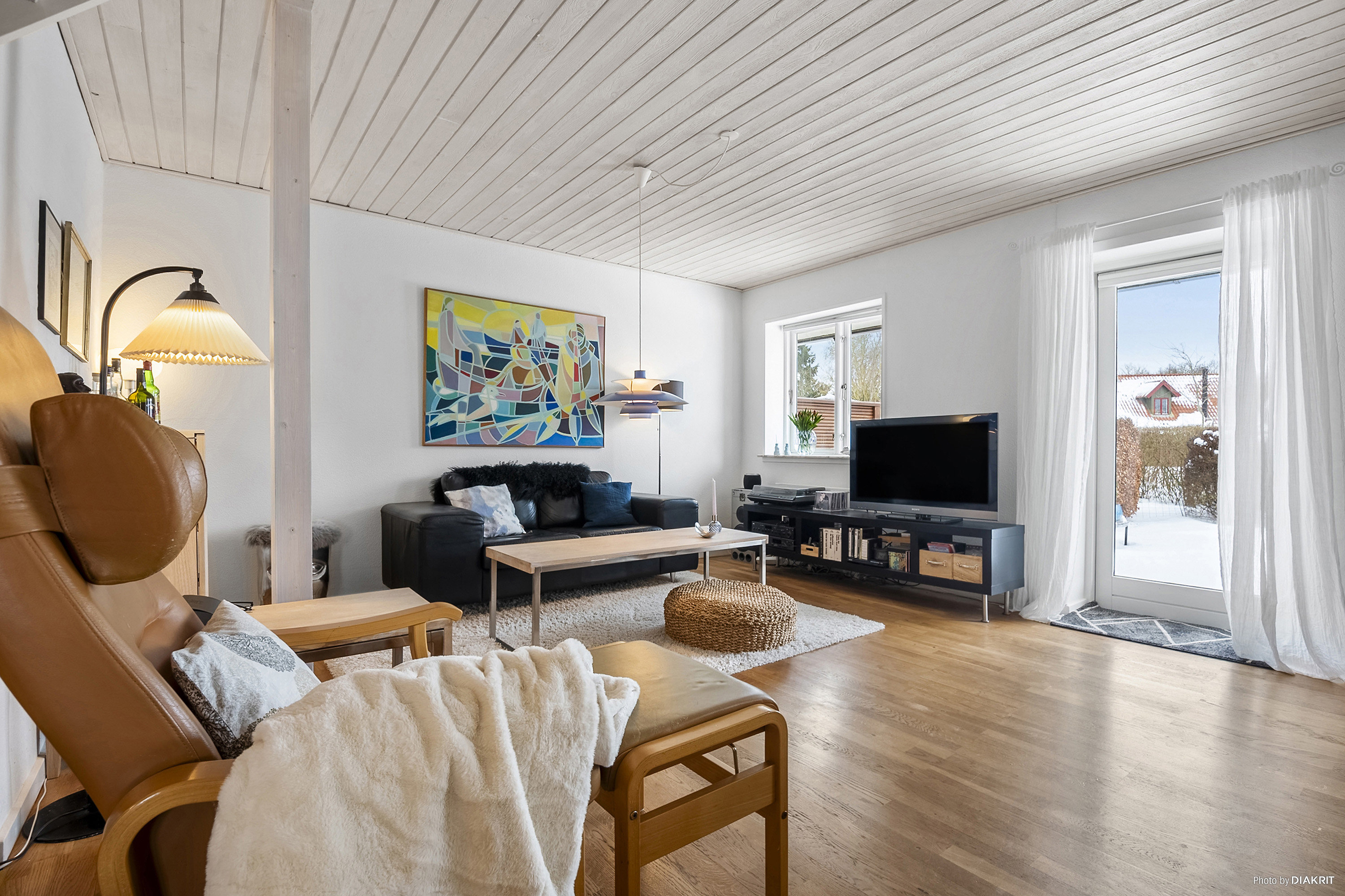 Fremhævet stue billede i fuldskærmstilstand. Billede af Skolevej 17L, 4632 Bjæverskov