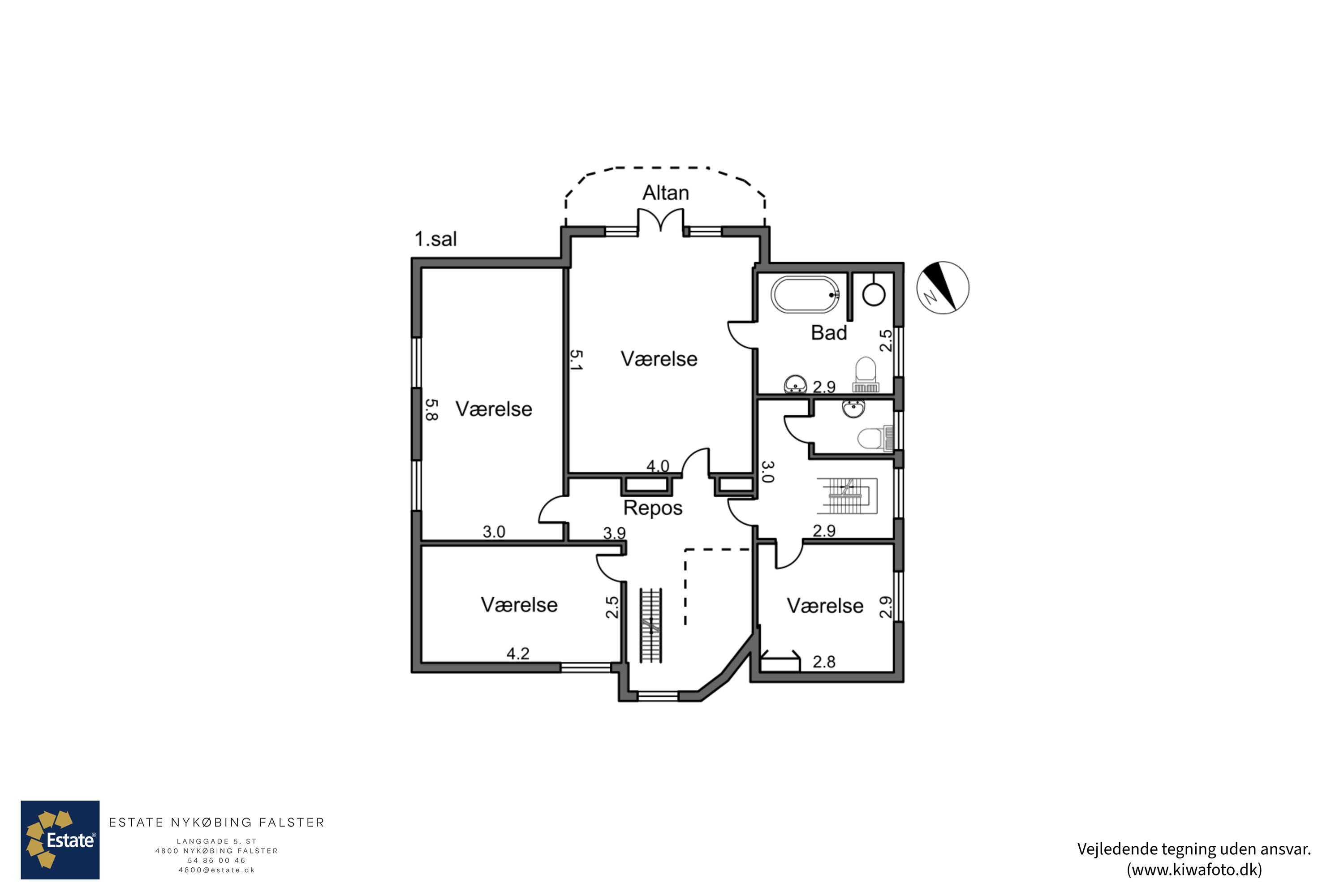 Plantegninger billede af Rosenvænget 26, 4800 Nykøbing F