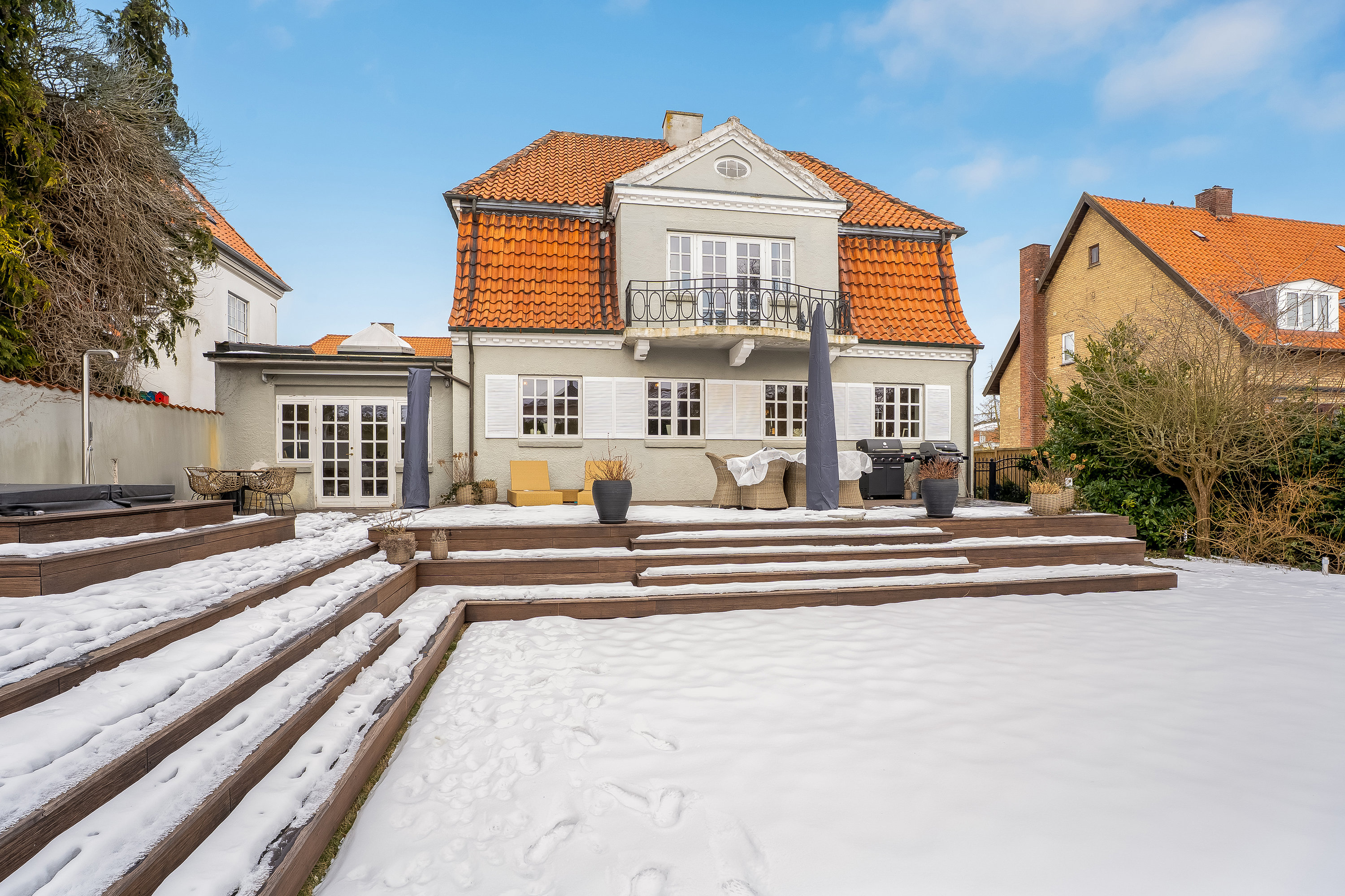 Villa: Facade på Rosenvænget 26, 4800 Nykøbing F