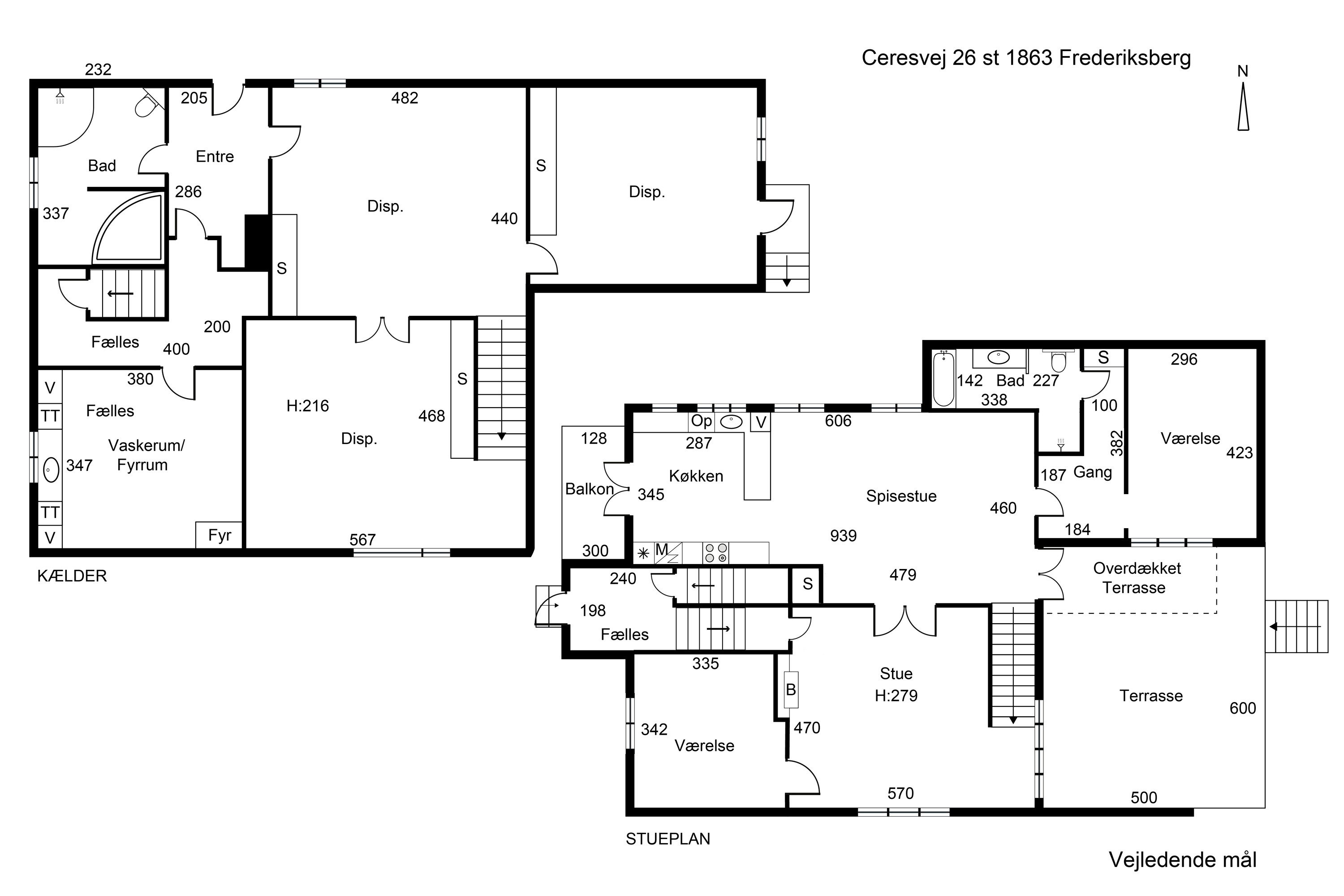 Plantegninger billede af Ceresvej 26, st.., 1863 Frederiksberg C
