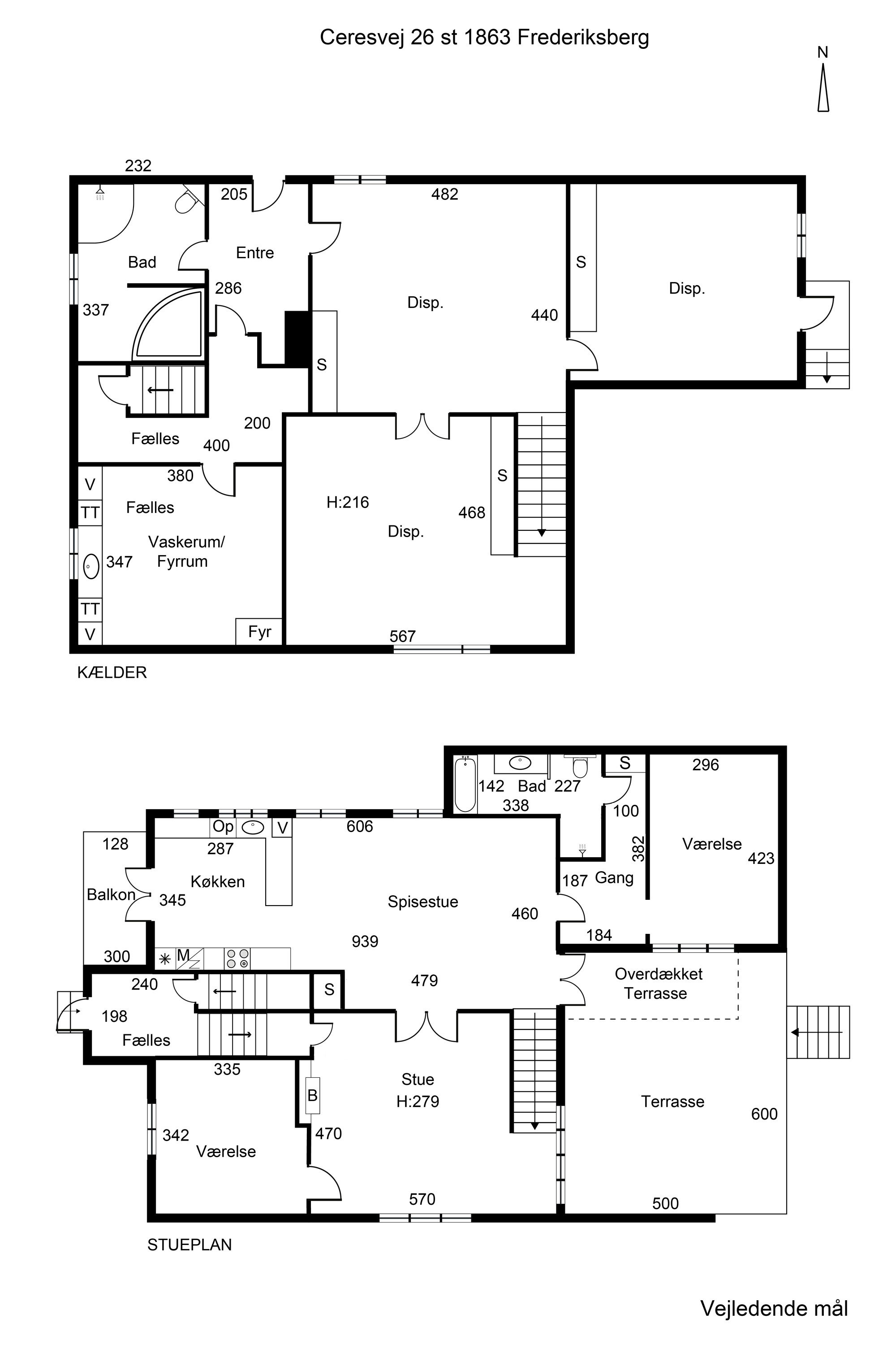Plantegninger billede af Ceresvej 26, st.., 1863 Frederiksberg C