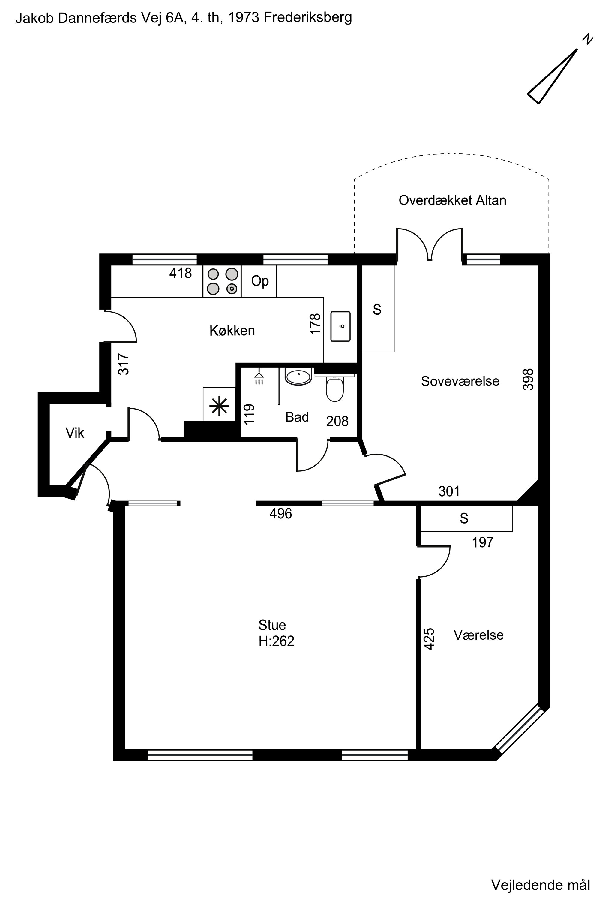 Fremhævet  billede i fuldskærmstilstand. Billede af Jakob Dannefærds Vej 6A, 4. th., 1973 Frederiksberg C