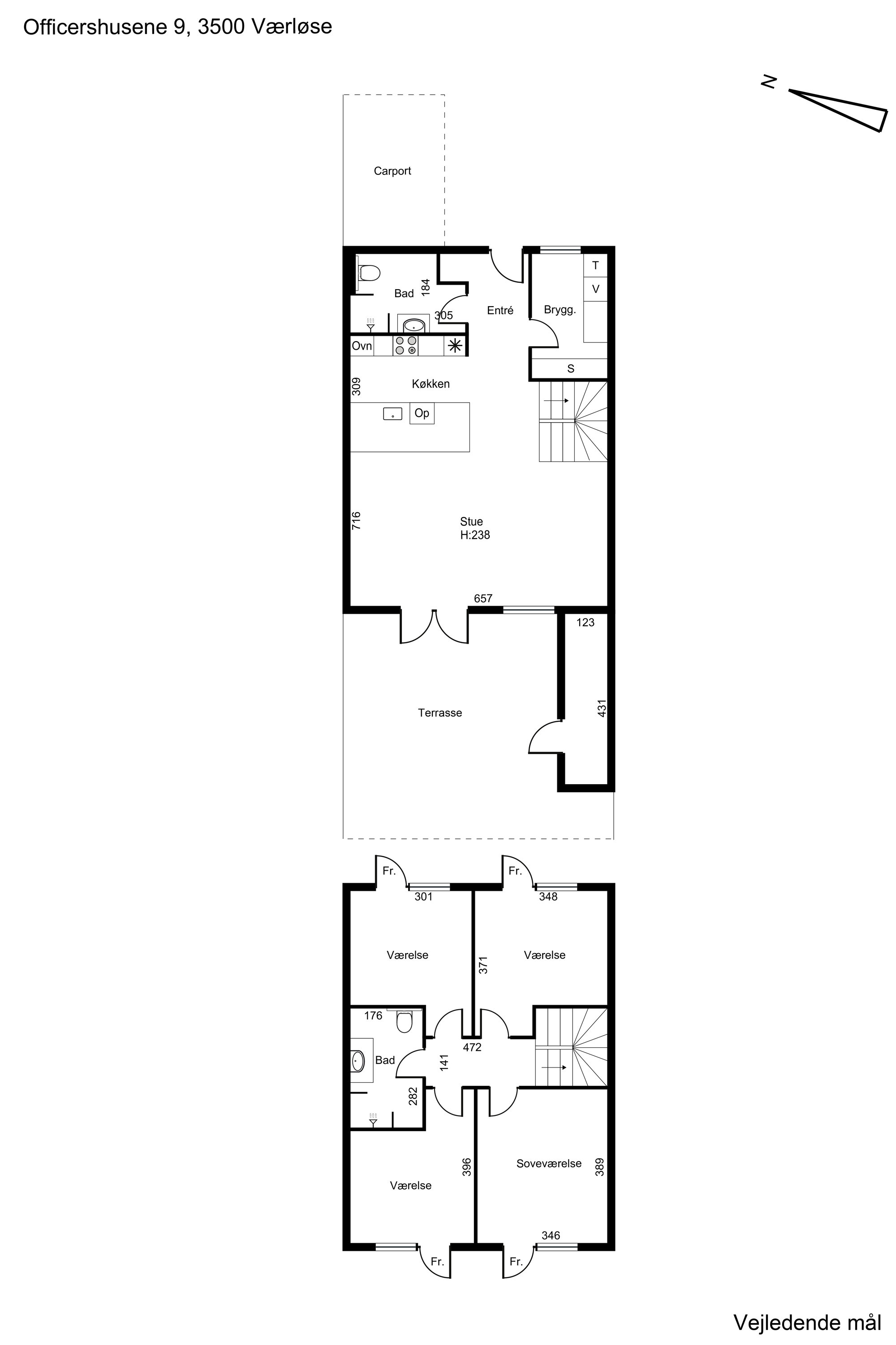 Plantegninger billede af Officershusene 9, Jonstrup, 3500 Værløse