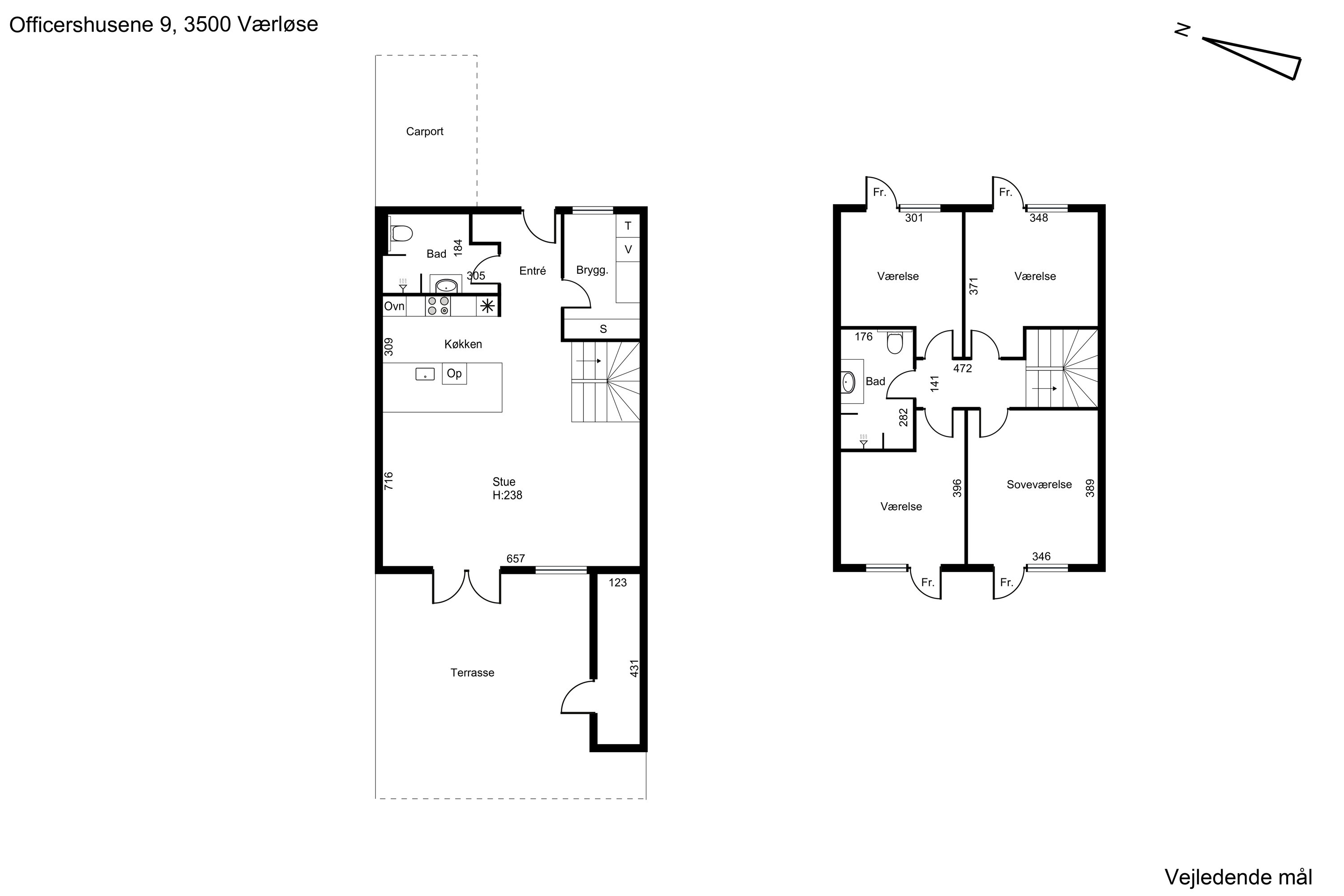 Plantegninger billede af Officershusene 9, Jonstrup, 3500 Værløse