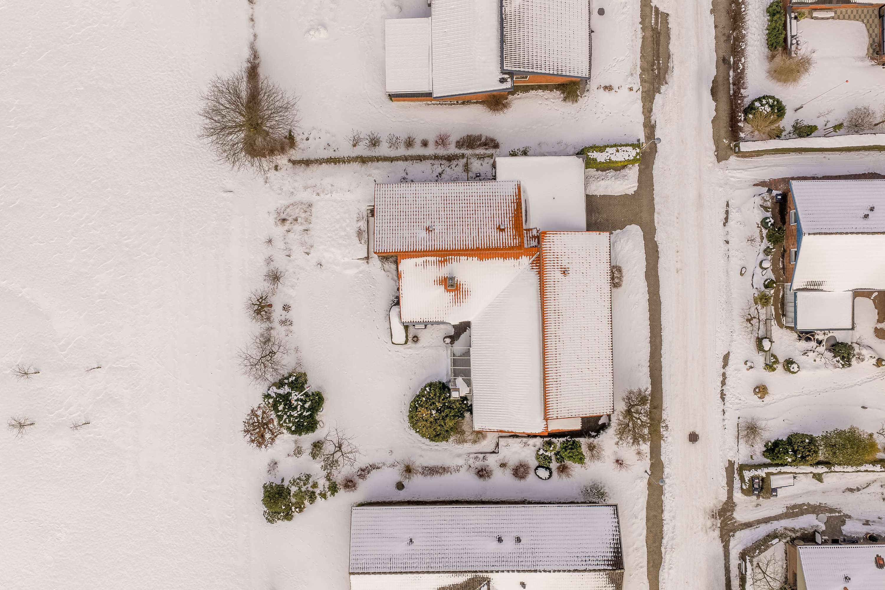 Fremhævet luftfoto billede i fuldskærmstilstand. Billede af Grævlingevænget 185, 5800 Nyborg