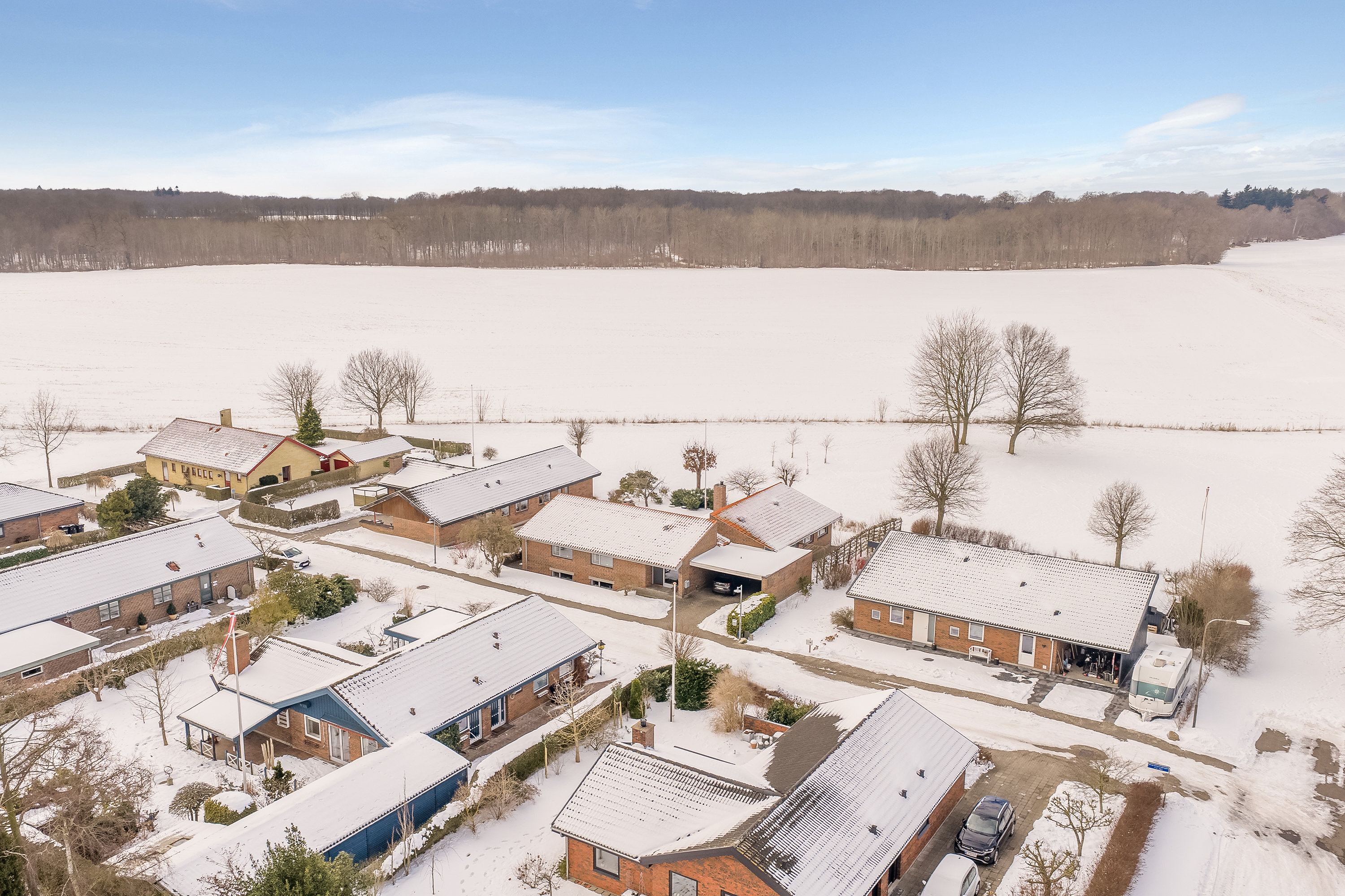 Fremhævet luftfoto billede i fuldskærmstilstand. Billede af Grævlingevænget 185, 5800 Nyborg
