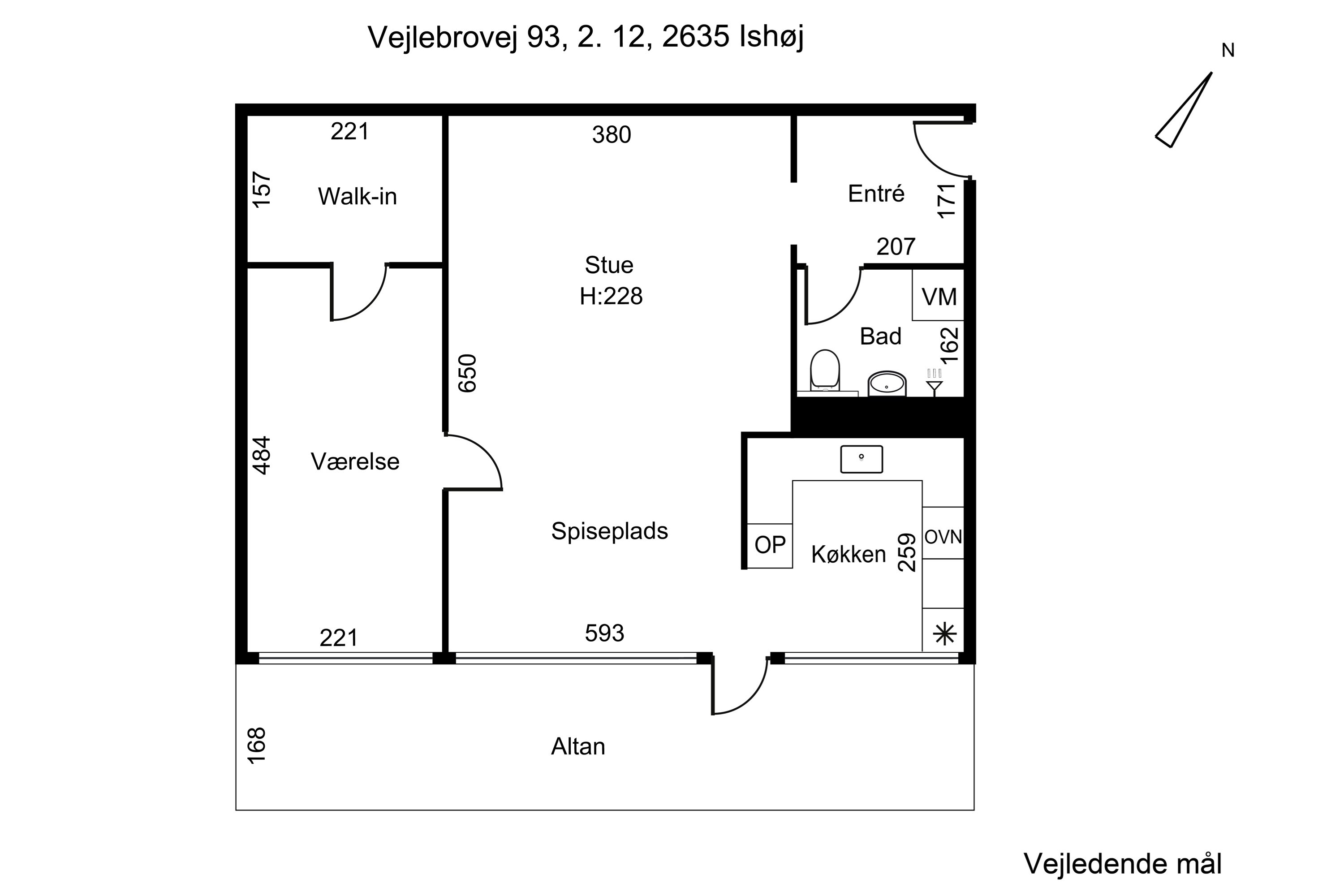 Plantegninger billede af Vejlebrovej 93, 2. 12., 2635 Ishøj