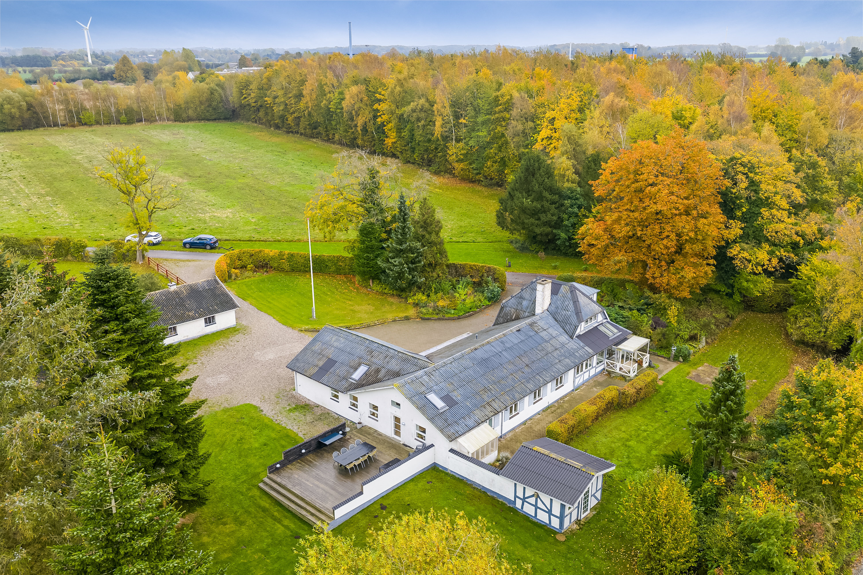 Fremhævet luftfoto billede i fuldskærmstilstand. Billede af Fasanvej 29, 5863 Ferritslev Fyn