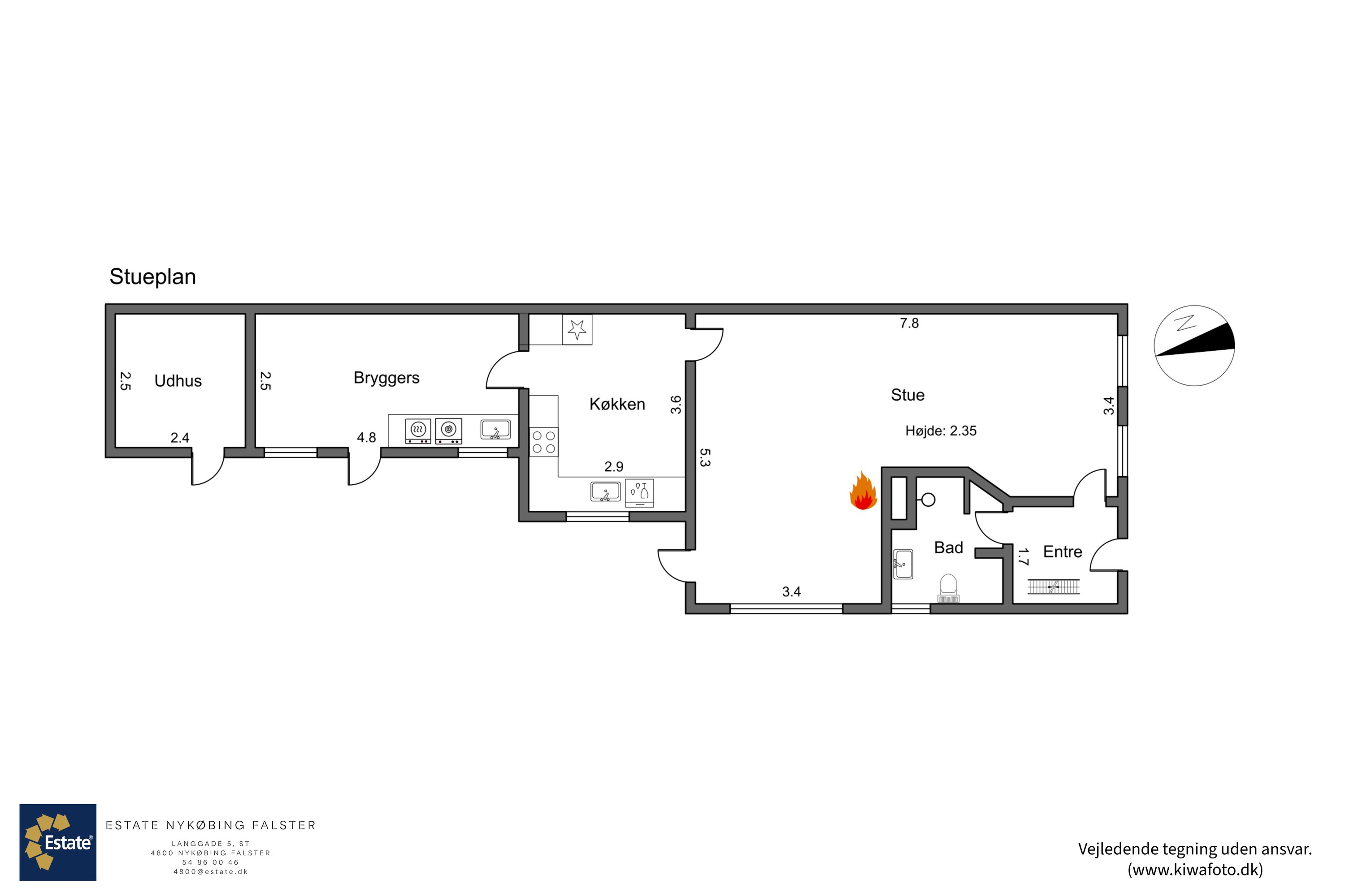 Plantegninger billede af Monradsgade 5, 4800 Nykøbing F