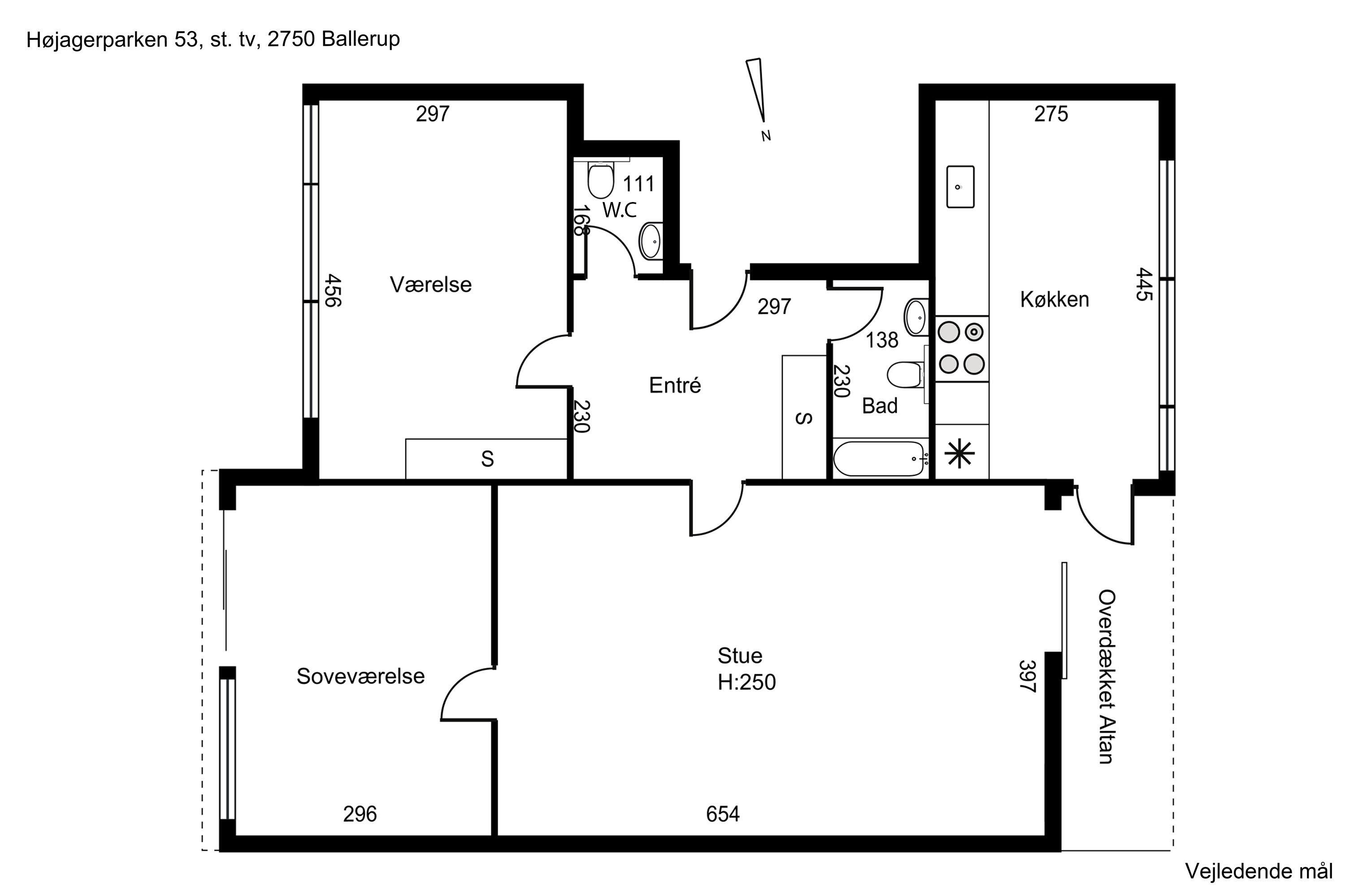 Plantegninger billede af Højagerparken 53, st.. tv., 2750 Ballerup