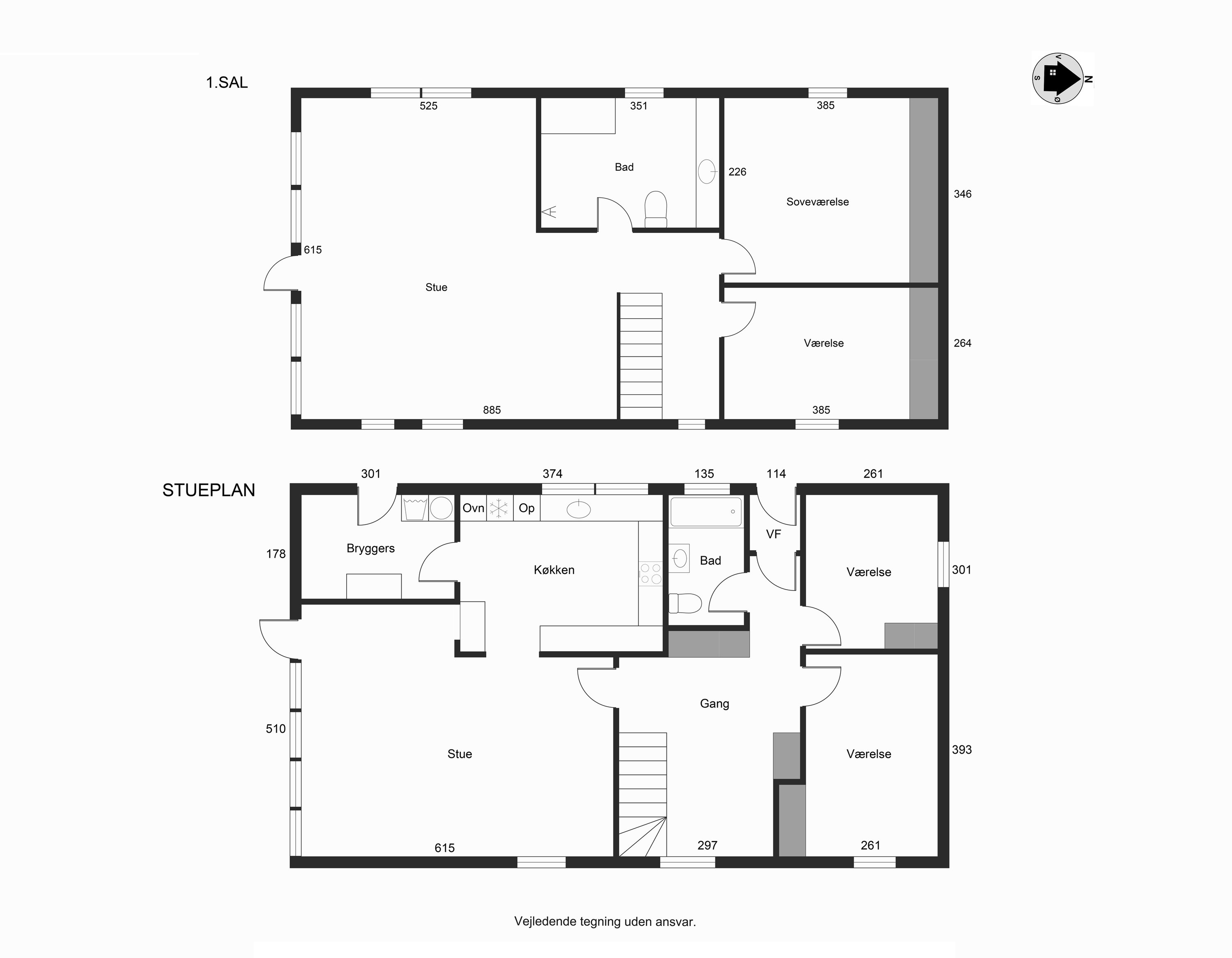 Plantegninger billede af Søndervænget 73, 8732 Hovedgård
