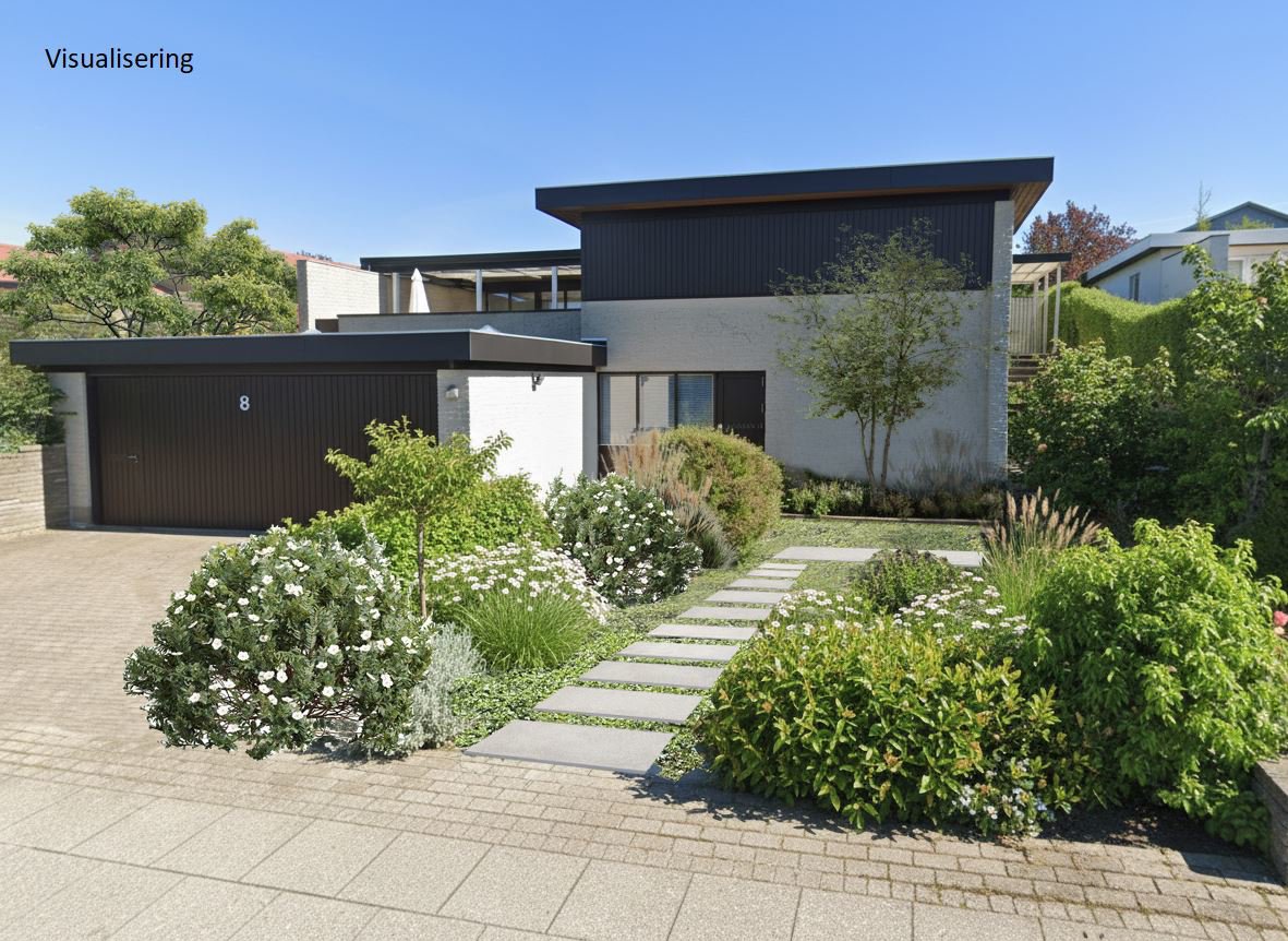Villa: Visualisering - Forhave på Jacob Paludans Vej 8, 9200 Aalborg SV