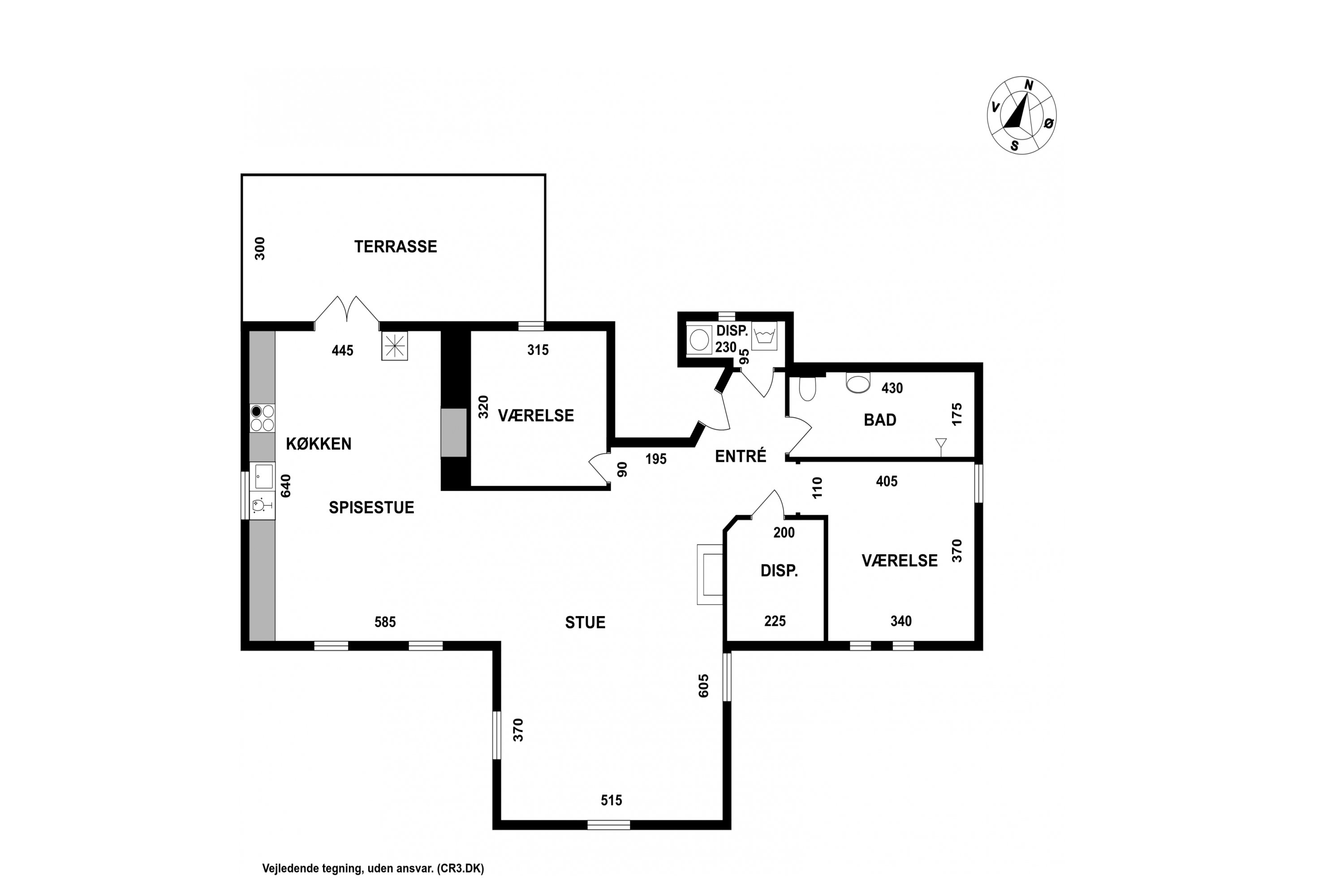 Plantegninger billede af Gammel Kongevej 144, 3., 1850 Frederiksberg C