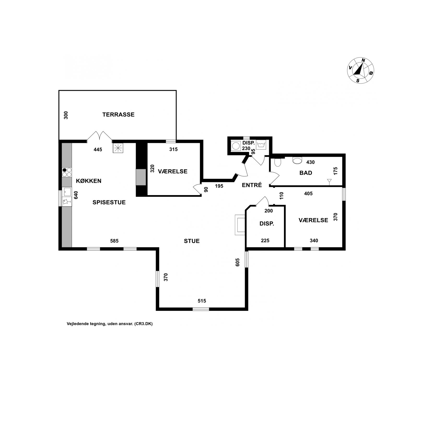 Plantegninger billede af Gammel Kongevej 144, 3., 1850 Frederiksberg C