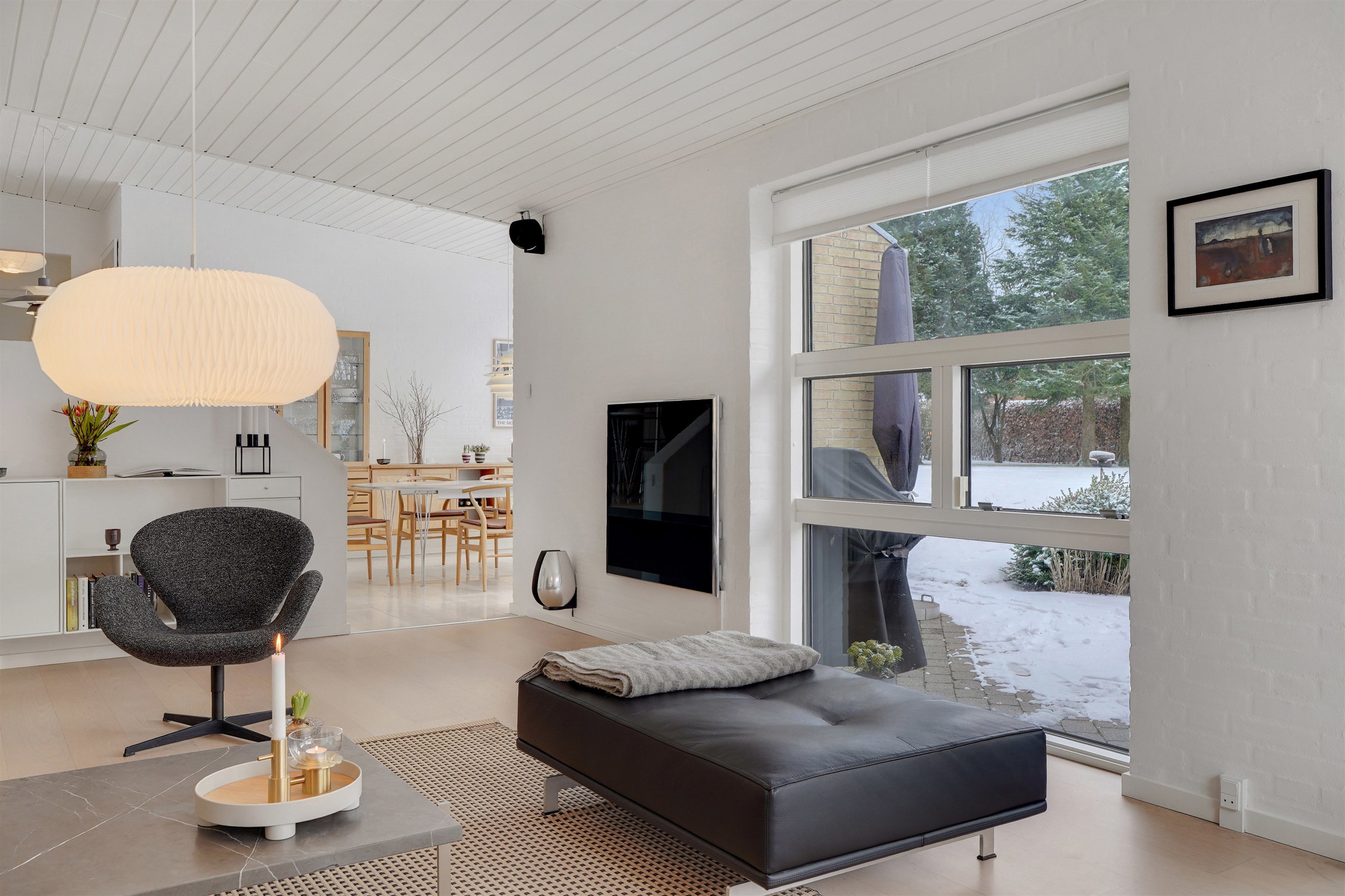 Fremhævet stue billede i fuldskærmstilstand. Billede af Flintemarken 40, 7190 Billund