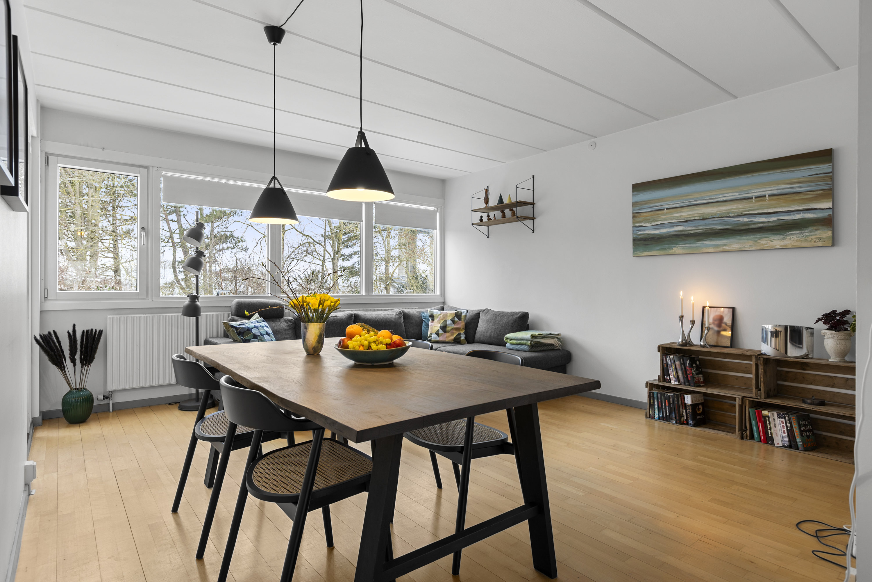 Fremhævet stue billede i fuldskærmstilstand. Billede af Dommervænget 6D, 1. th., 4000 Roskilde