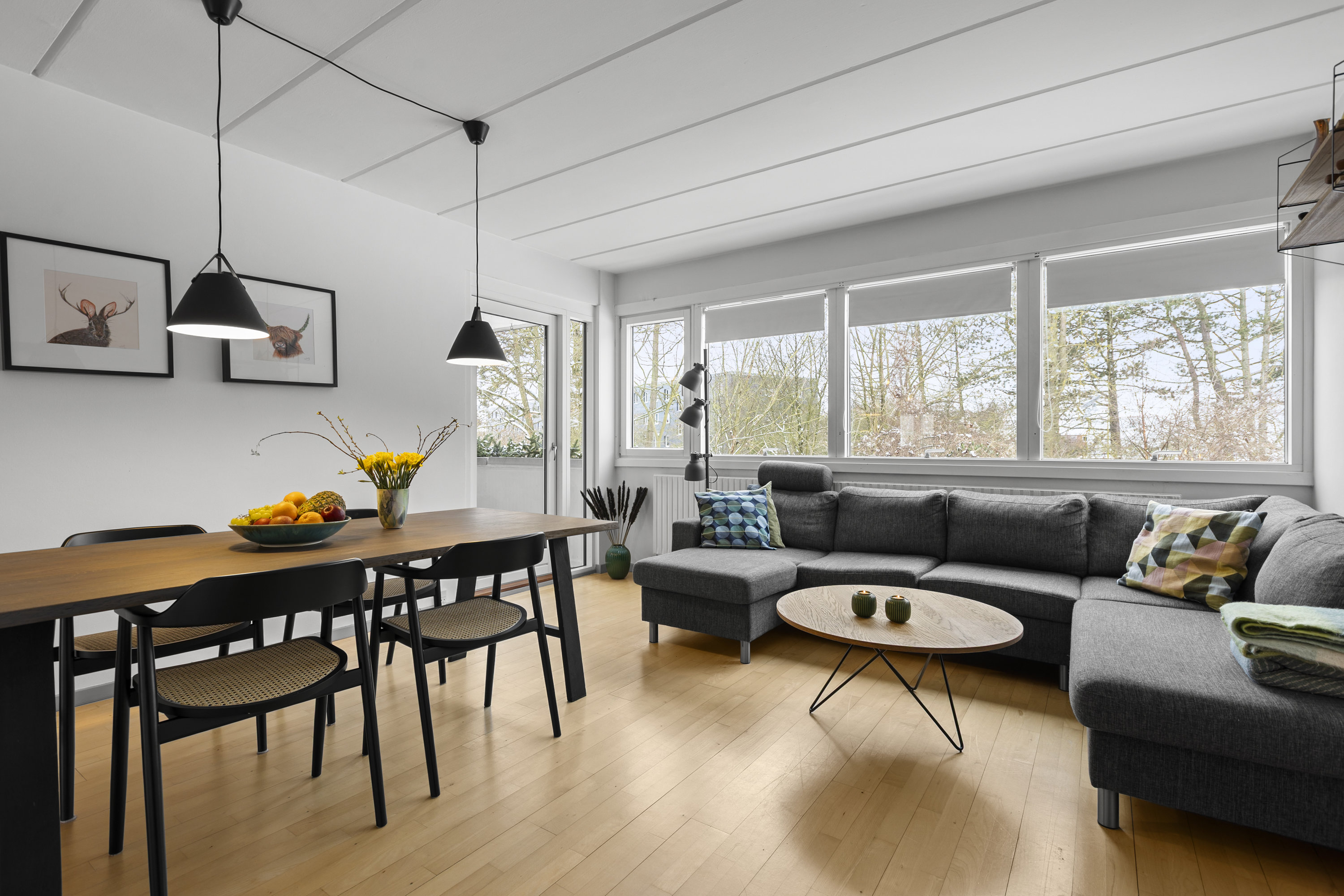 Fremhævet stue billede i fuldskærmstilstand. Billede af Dommervænget 6D, 1. th., 4000 Roskilde