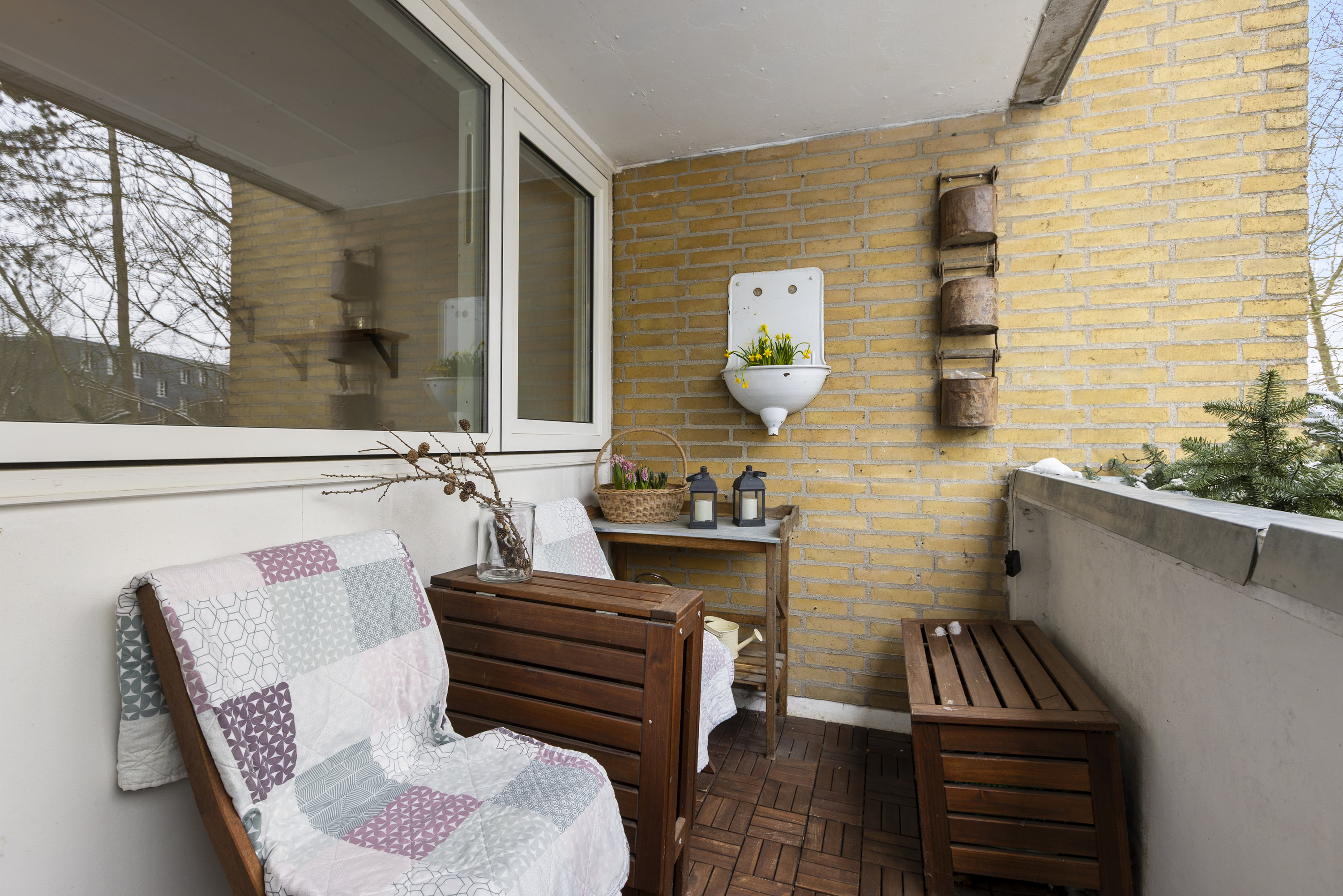 Fremhævet altan billede i fuldskærmstilstand. Billede af Dommervænget 6D, 1. th., 4000 Roskilde