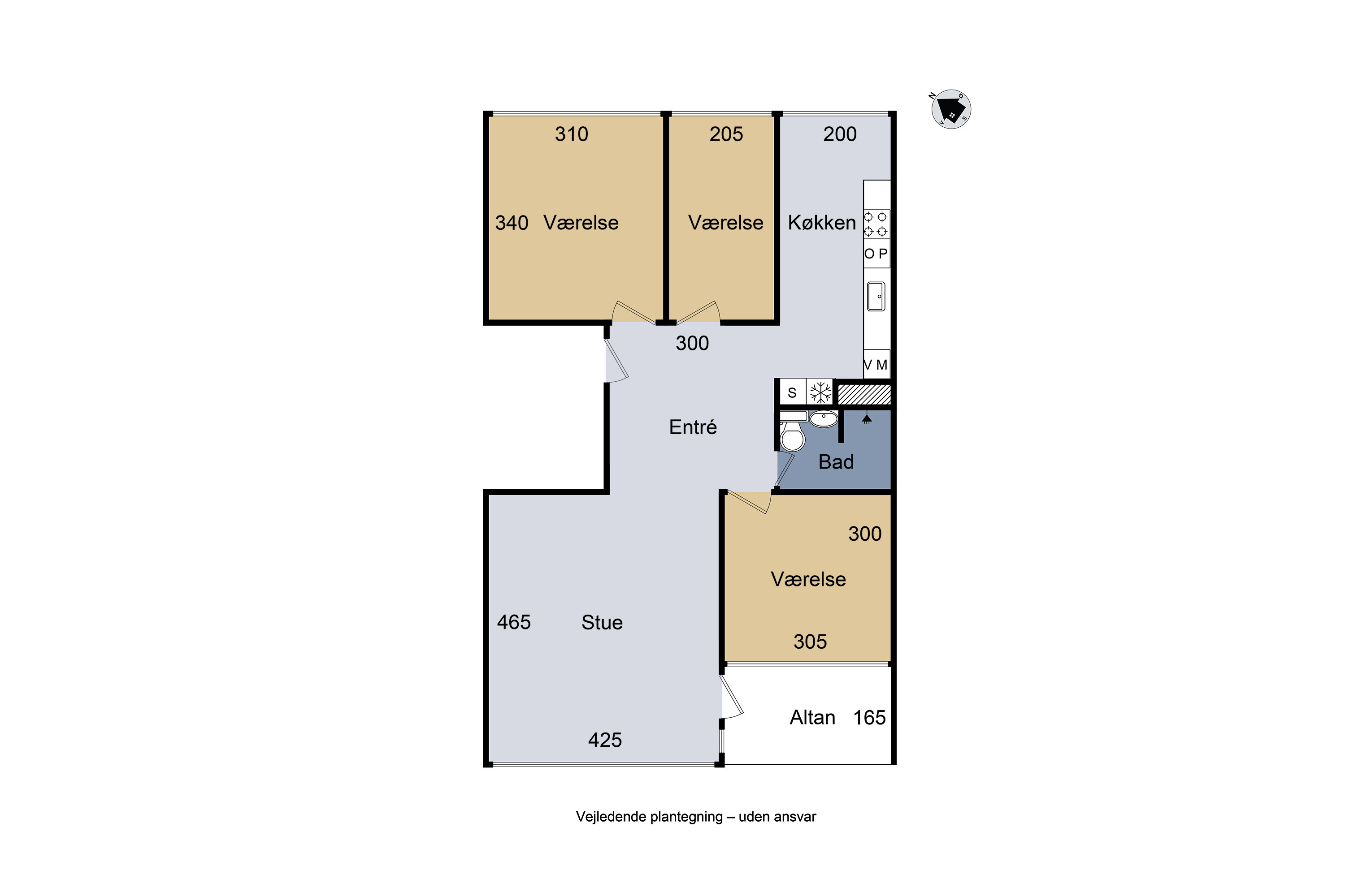 Plantegninger billede af Dommervænget 6D, 1. th., 4000 Roskilde