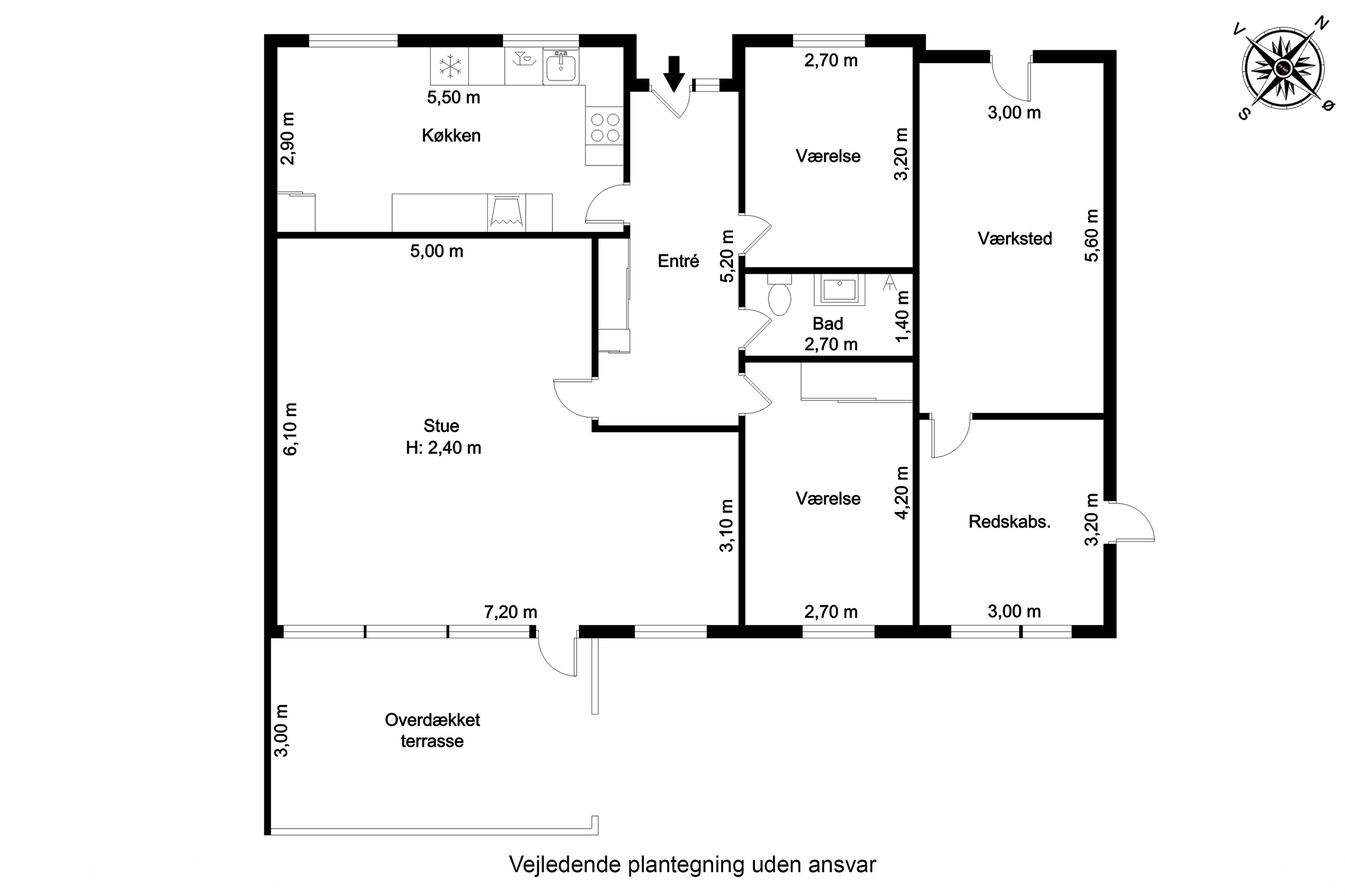 Plantegninger billede af Bülowsvej 9, Tved, 5700 Svendborg