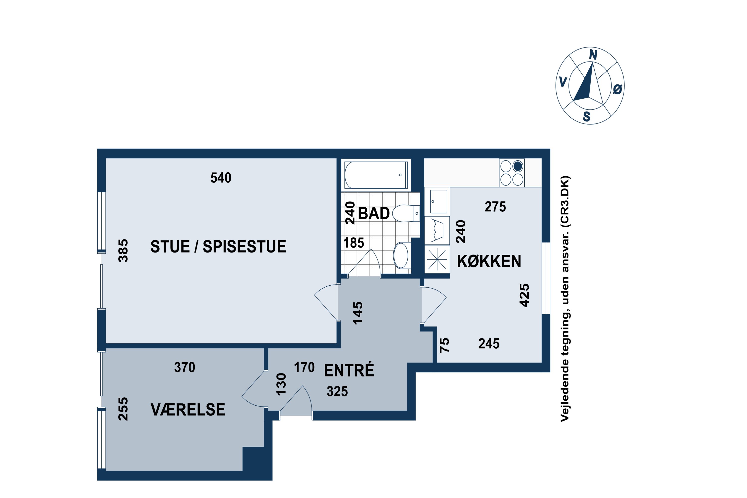 Plantegninger billede af Helsingborggade 7, st.. th., 2100 København Ø