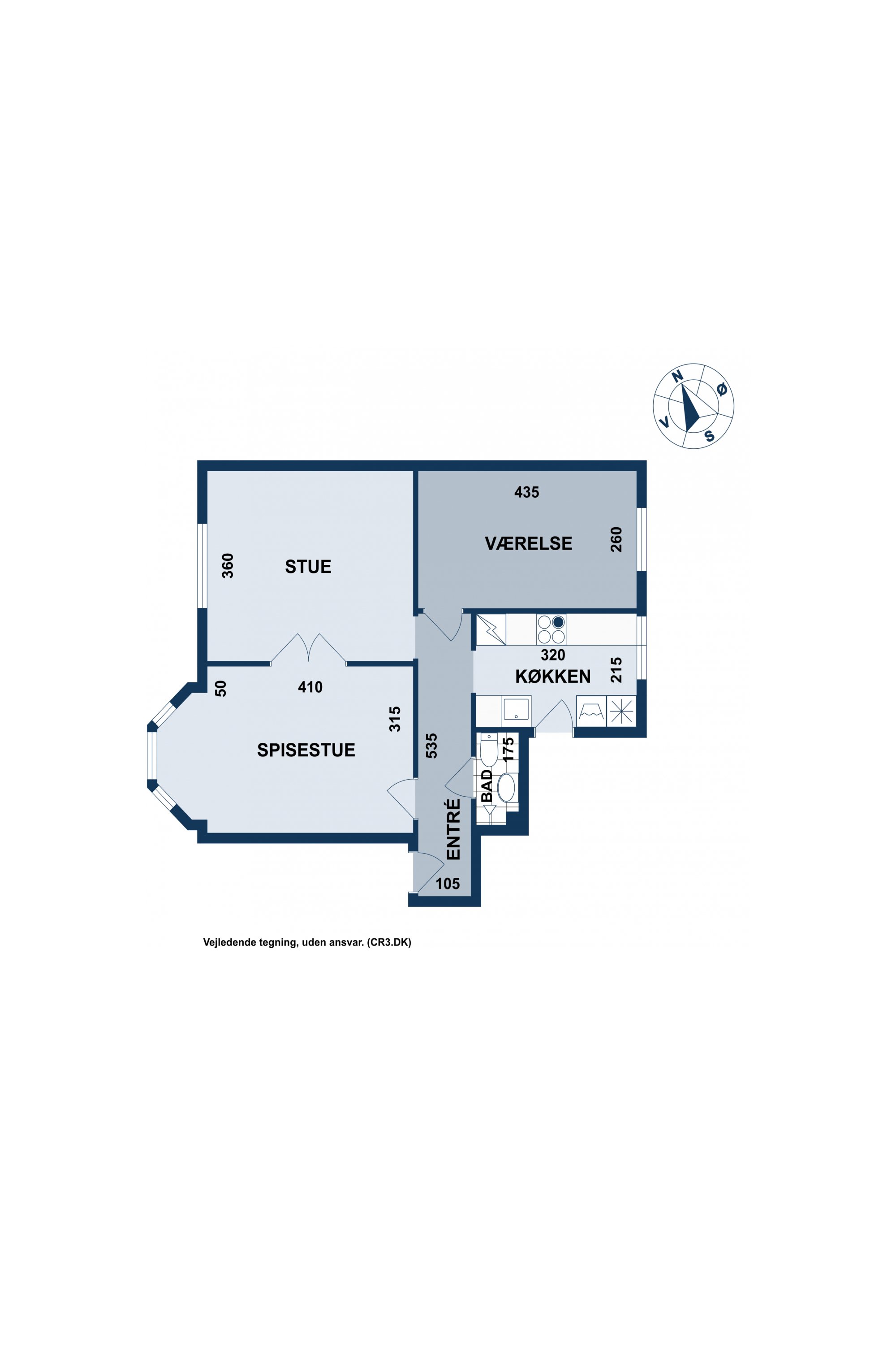 Plantegninger billede af Vigerslevvej 39, 1. tv., 2500 Valby
