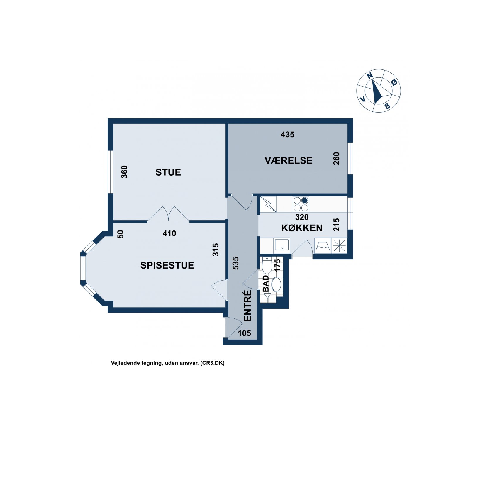 Plantegninger billede af Vigerslevvej 39, 1. tv., 2500 Valby